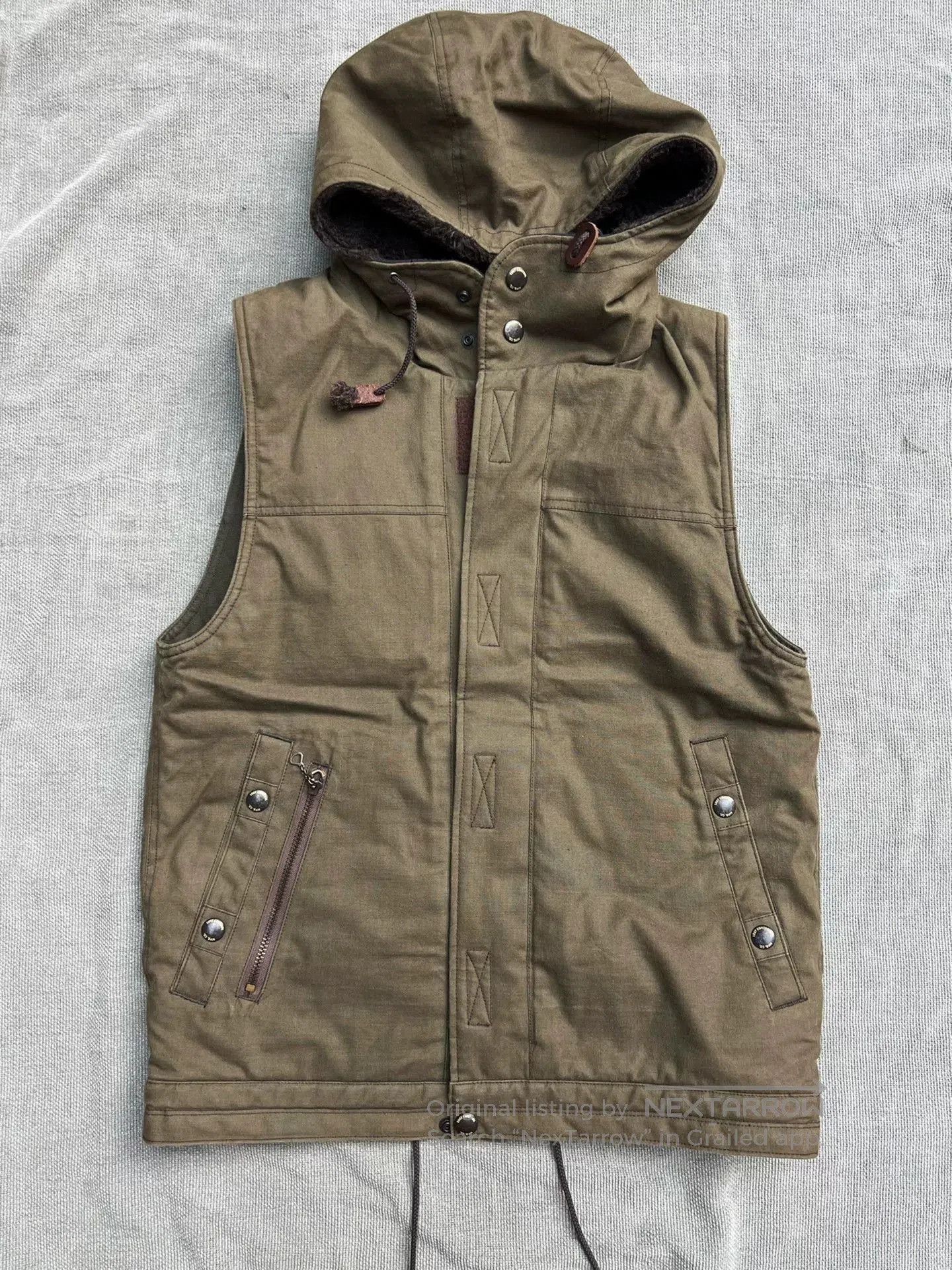 Japanese Brand Lost Control Quilted Hooded Vest. Size US M / EU 48-50 / 2 - 1 Thumbnail