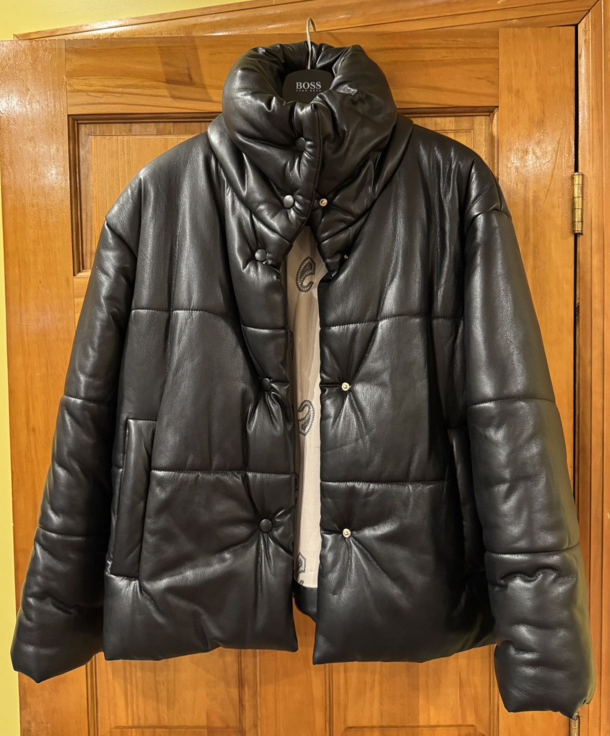 Nanushka Nanushka Hide Faux Leather Black Puffer Jacket Size M / US 6-8 / IT 42-44 - 8 Thumbnail