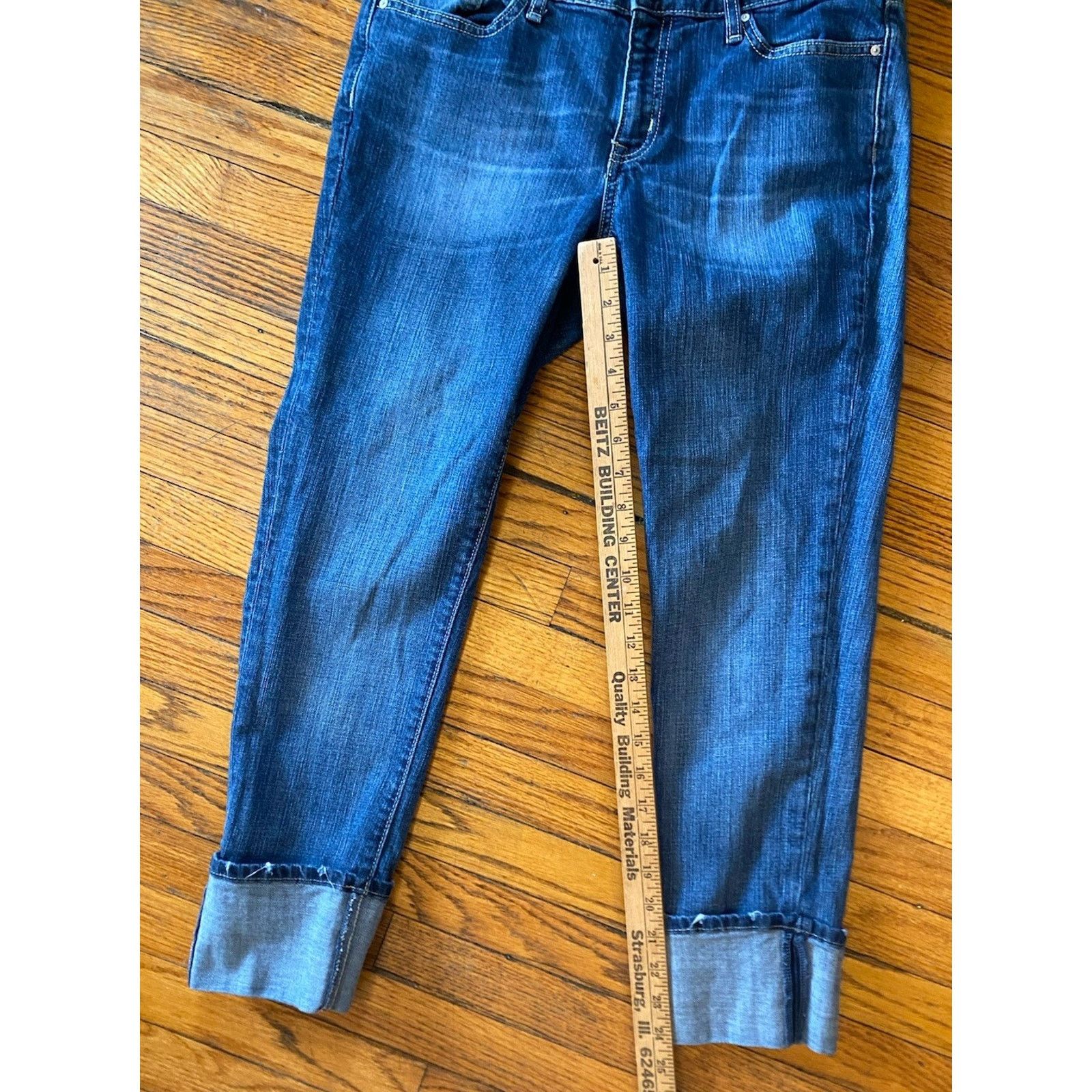 Gap GAP Straight Trending Cuff Ankle Jeans Denim Women’s 8/29 Size 30" / US 8 / IT 44 - 5 Thumbnail