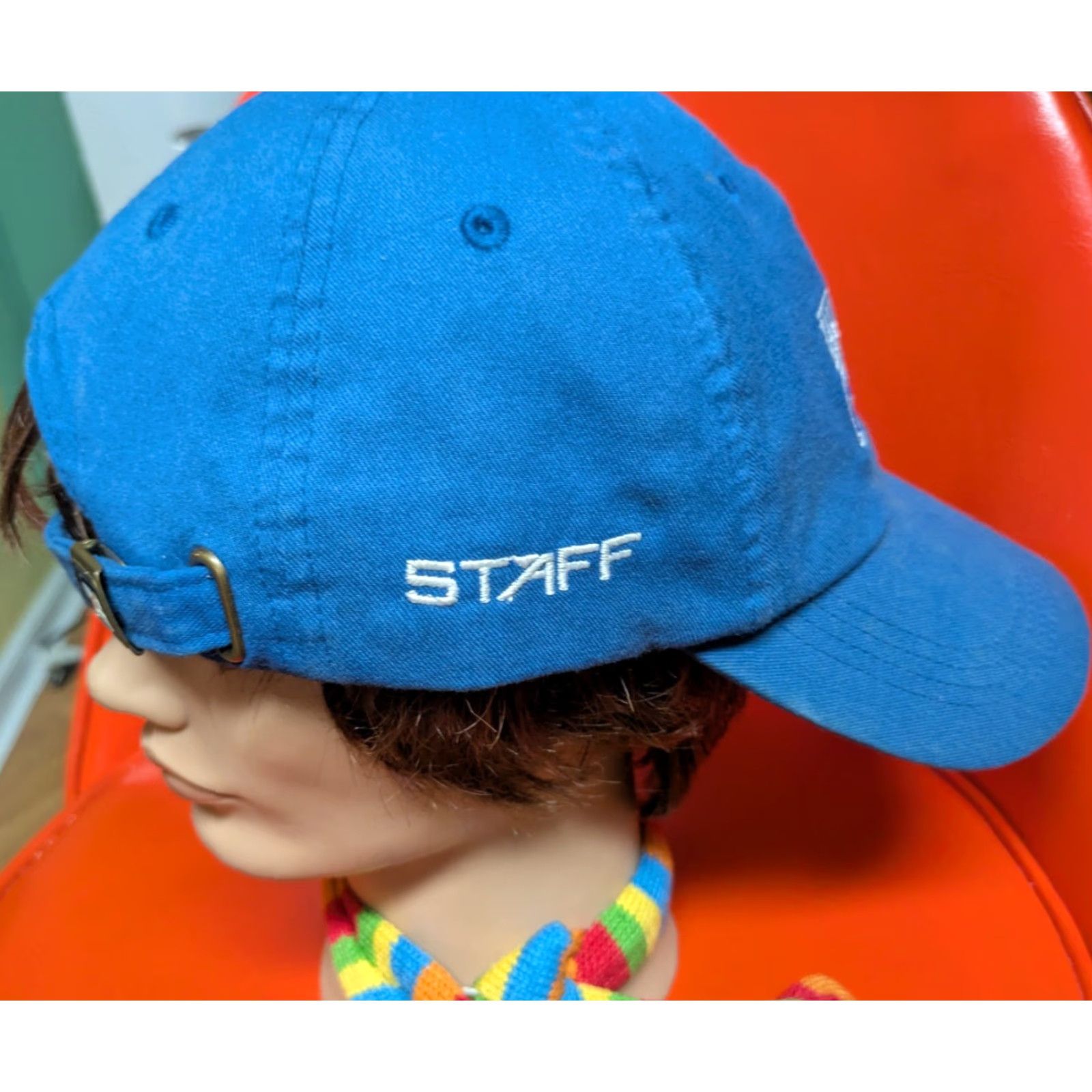 Vintage Ahead Lake Forest Golf Club Hat Adjustable Men Baseball Cap Blue Adjustable Strapback Ann Arbor MI Golf Tournament 90s (if applicable) Mens Size ONE SIZE - 4 Thumbnail