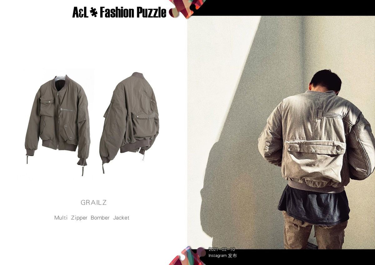 ジャケット・アウター GRAILZ MULTI ZIPPER BOMBER JACKET GRAILZ Multi Zipper Bomber Jacket - Khaki | International Store