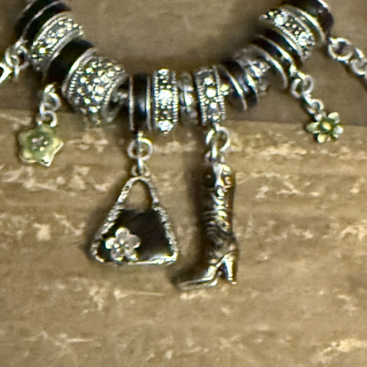 Other Silver tone sliding beads and charms bracelet Size ONE SIZE - 6 Thumbnail