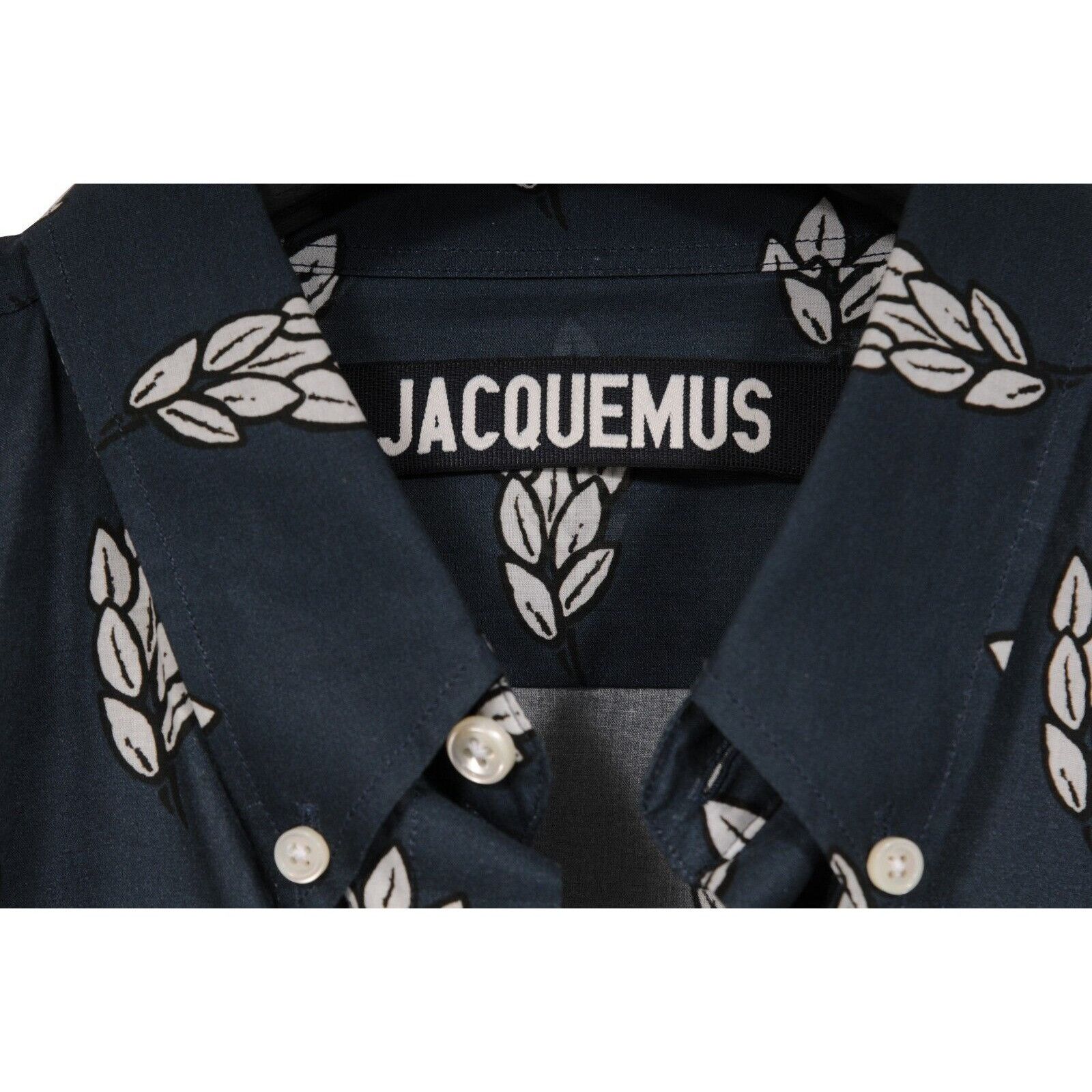 Jacquemus Button Down Shirt Navy Blue White Wheat Size US XL / EU 56 / 4 - 4 Thumbnail