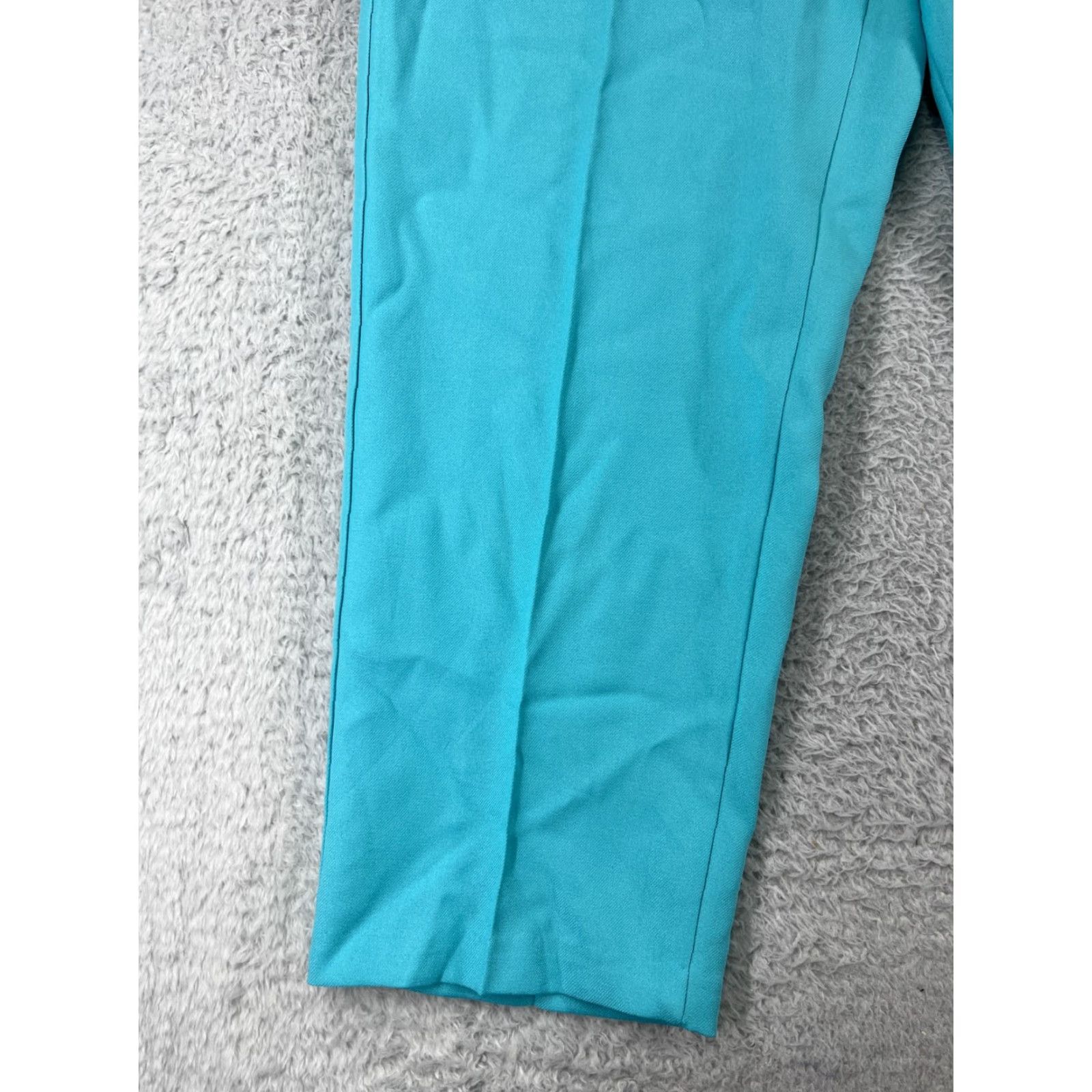 Vintage VINTAGE Laurente Pants Womens 36 Blue Elastic Waist Pull On 100% Polyester USA Size 25" / US 0 / IT 36 - 5 Thumbnail