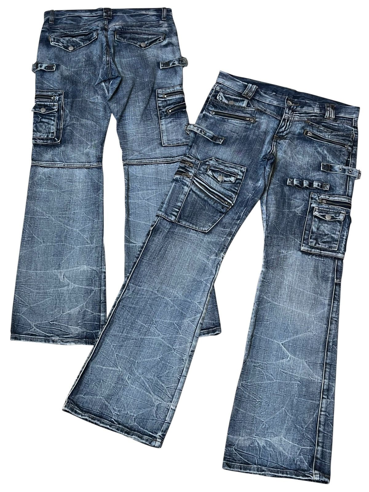 semanticdesign sick🔥Japanese SEMANTIC DESIGN multipocket flared jeans Size US 34 / EU 50 - 1 Thumbnail