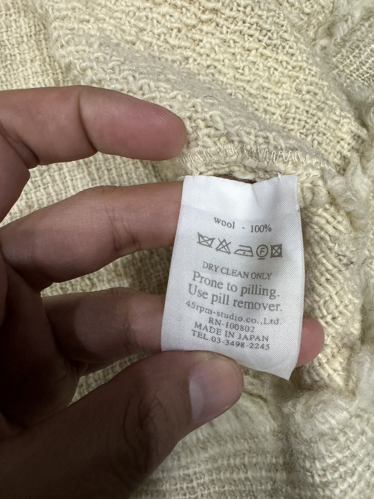 45rpm × Japanese Brand 45RPM FRINGE WOOL KNIT JACKET RARE SIZE M Size US M / EU 48-50 / 2 - 9 Thumbnail