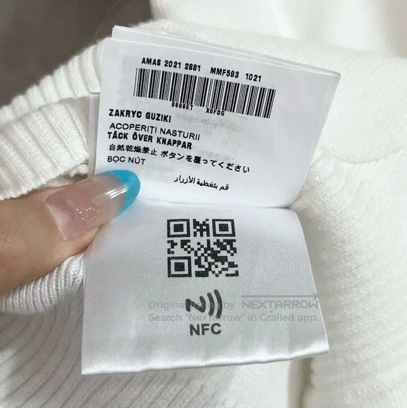 Miu Miu Miu Miu White Cotton Short-Sleeve Sweater . Size S / US 4 / IT 40 - 8 Thumbnail