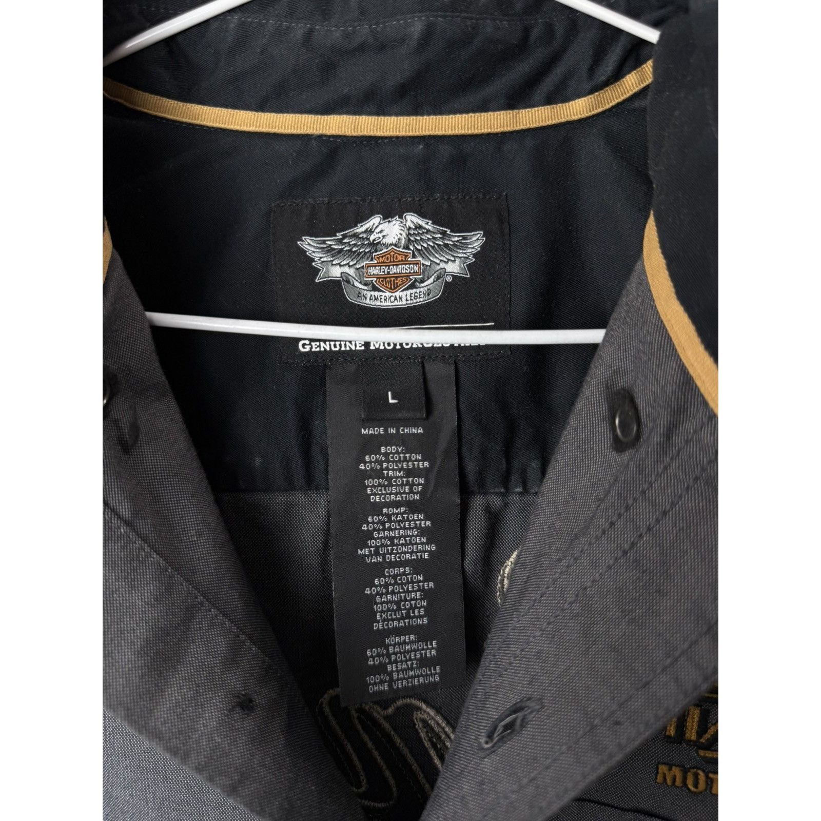 Harley Davidson Vintage Harley Davidson Embroidered Logo Shirt Size US L / EU 52-54 / 3 - 6 Thumbnail