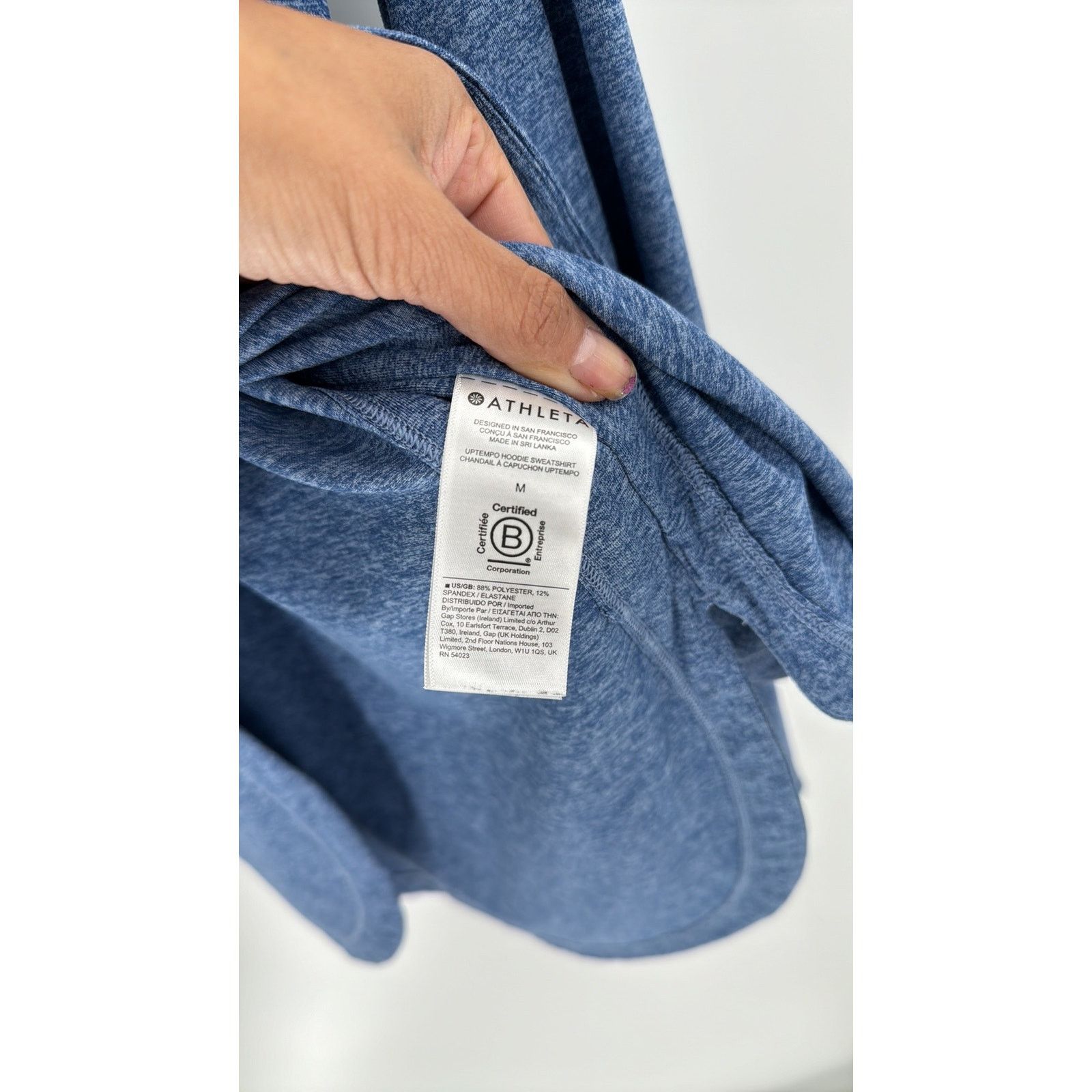 Athleta Athleta uptempo Hoodie blue side slit hi lo loose fit sz M Size M / US 6-8 / IT 42-44 - 5 Thumbnail