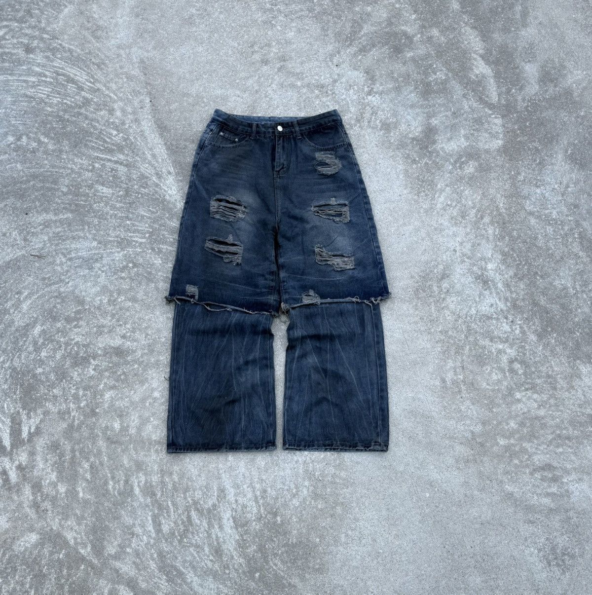 Other Vintage y2k streetwear swag track wide custom buggy jeans Size US 34 / EU 50 - 1 Thumbnail