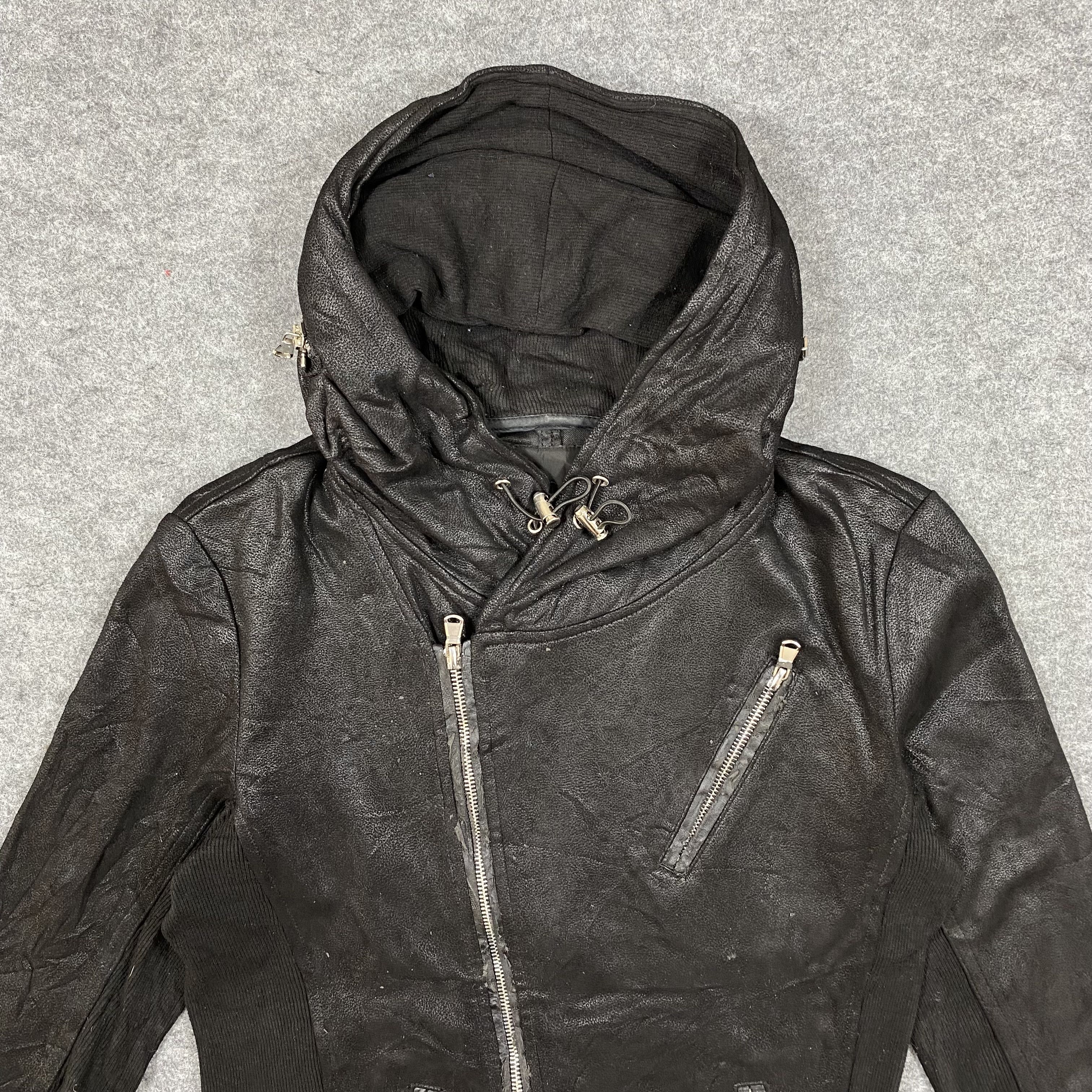 If Six Was Nine JOHNNYWOLF AW23 Asymmetric Biker Hooded Jacket-J656 Size US S / EU 44-46 / 1 - 7 Thumbnail