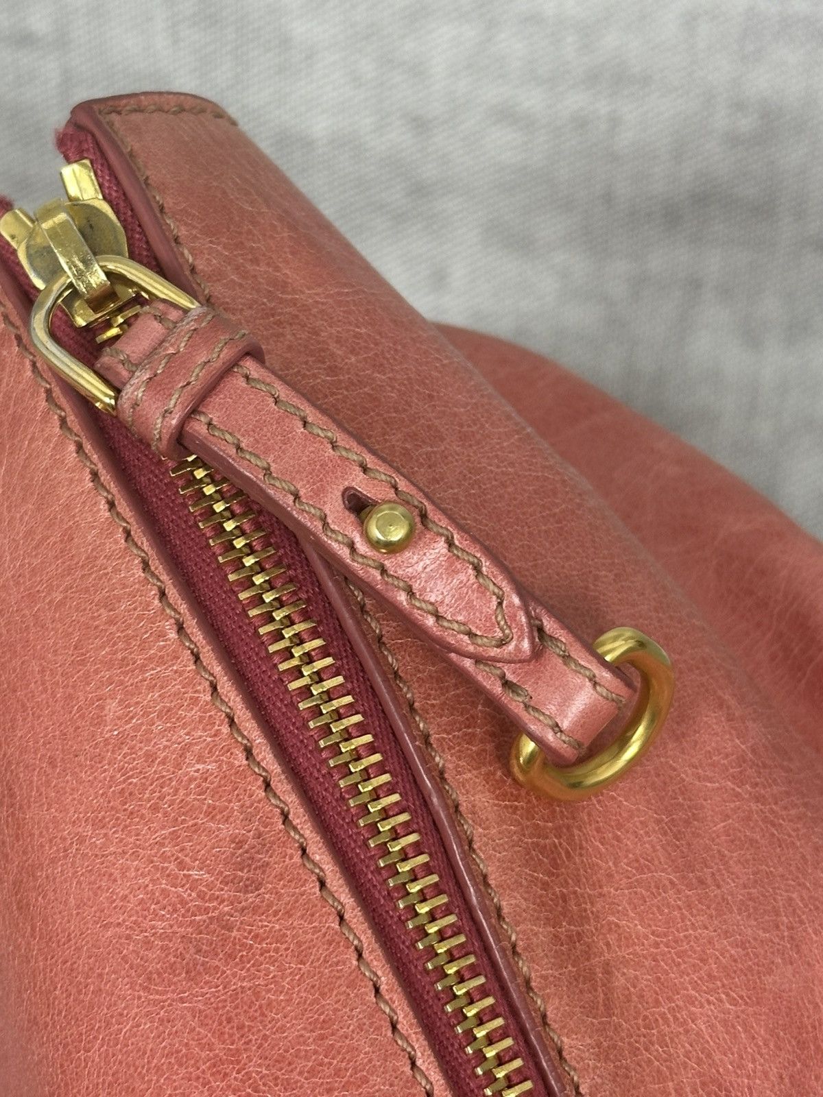 Miu Miu Miu Miu Vitello Lux Bow Bag — Coral Pink Leather — Size 26 Size ONE SIZE - 10 Thumbnail