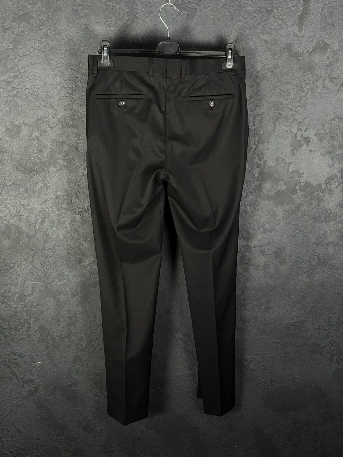 Balmain BALMAIN Paris Navy Wool Blend Slim Fit Black Men’s Suit 46R Size 46R - 20 Thumbnail