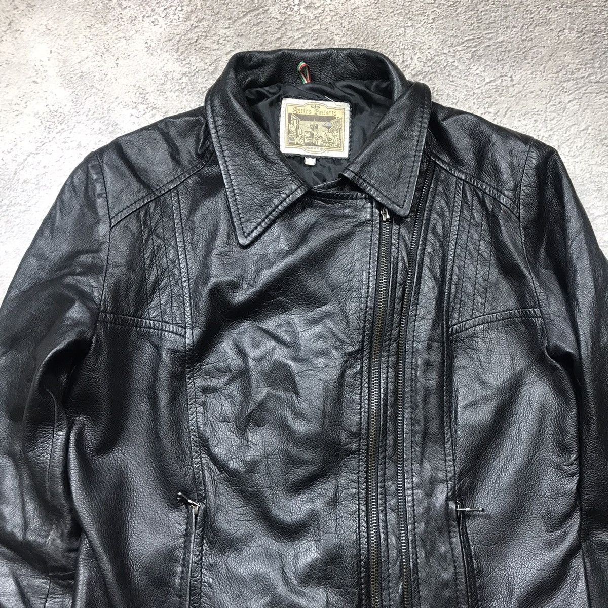 Japanese Brand VINTAGE Y2K LEATHER JACKET JAPAN CASUAL STREETWEAR 90s Size M / US 6-8 / IT 42-44 - 2 Thumbnail
