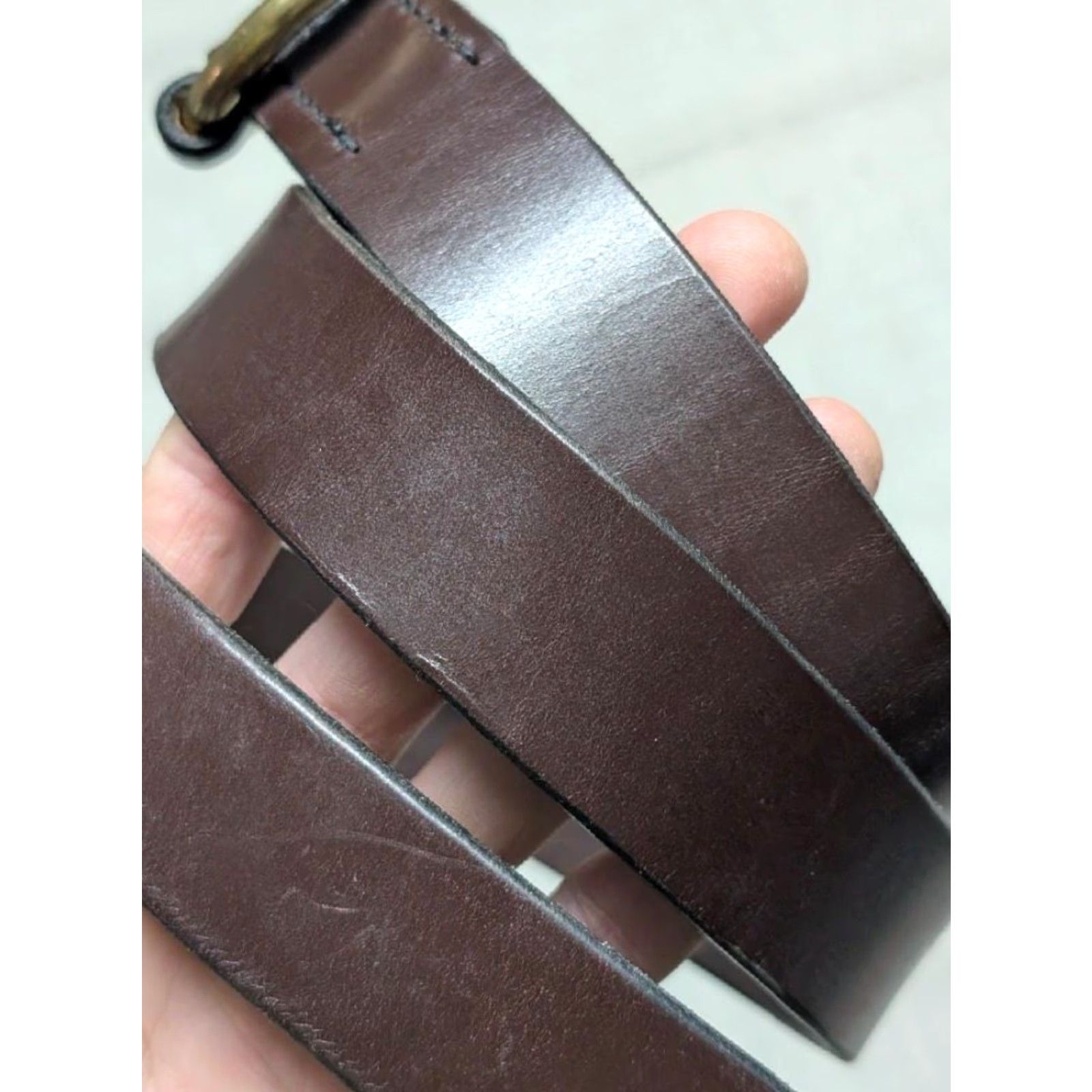 Vintage VINTAGE Wiley Belts Belt Men 36 Brown Leather Western Dress Work Buckle 1-1/4" 36 waist USA Made Horse-bit Cowhide Leather Size 36 - 3 Thumbnail