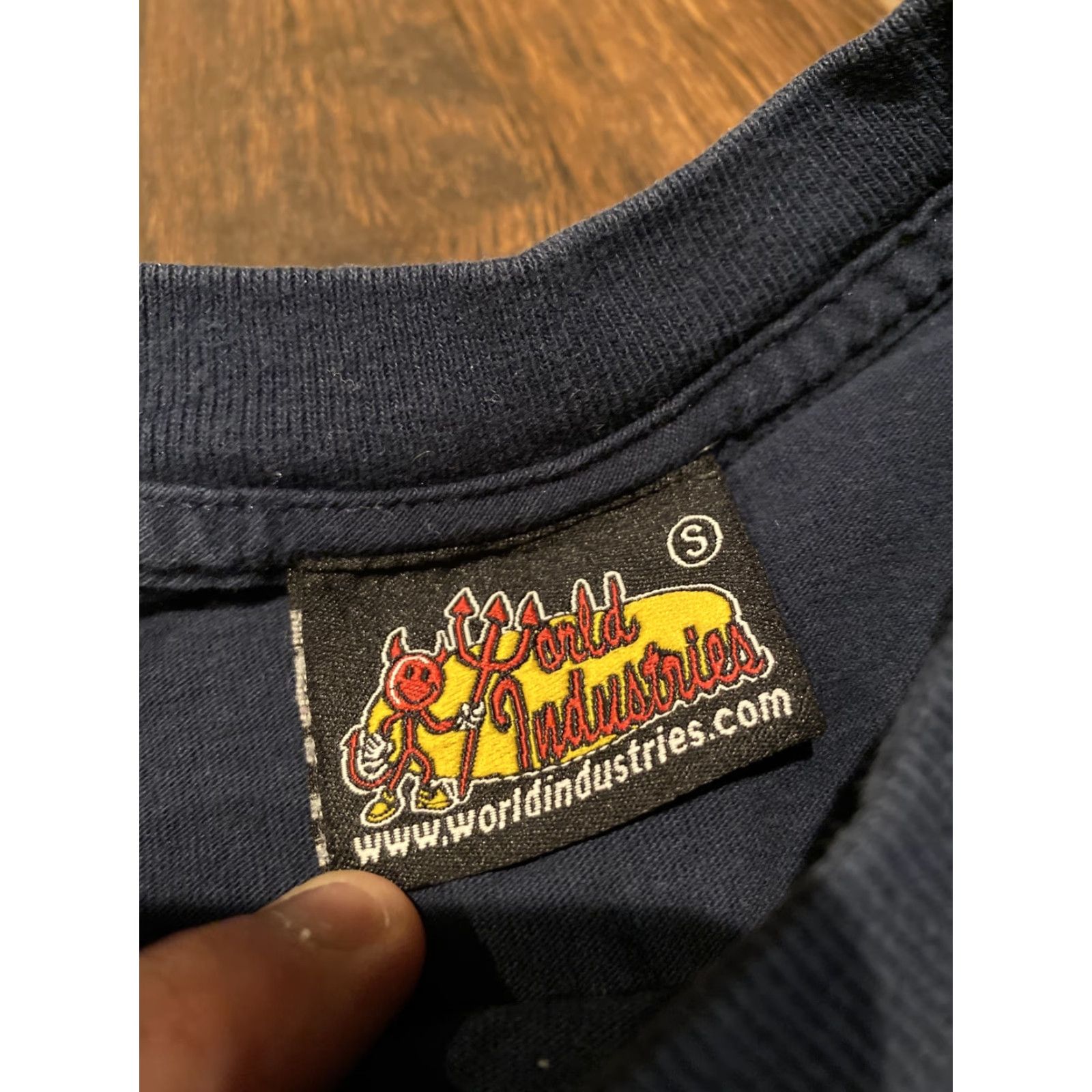 World Industries VINTAGE World Industries T-Shirt Blue Small Skateboarding Flameboy Mens Short Sleeve S Size US S / EU 44-46 / 1 - 6 Thumbnail