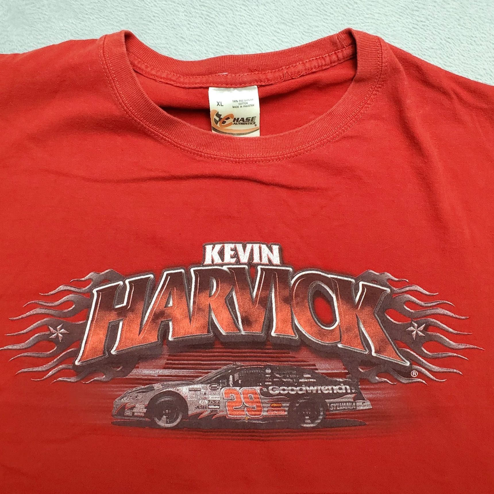 Chase Authentics VINTAGE Kevin Harvick Nascar Shirt Mens XL Red Short Sleeve Goodwrench Car TEE Size US XL / EU 56 / 4 - 3 Thumbnail