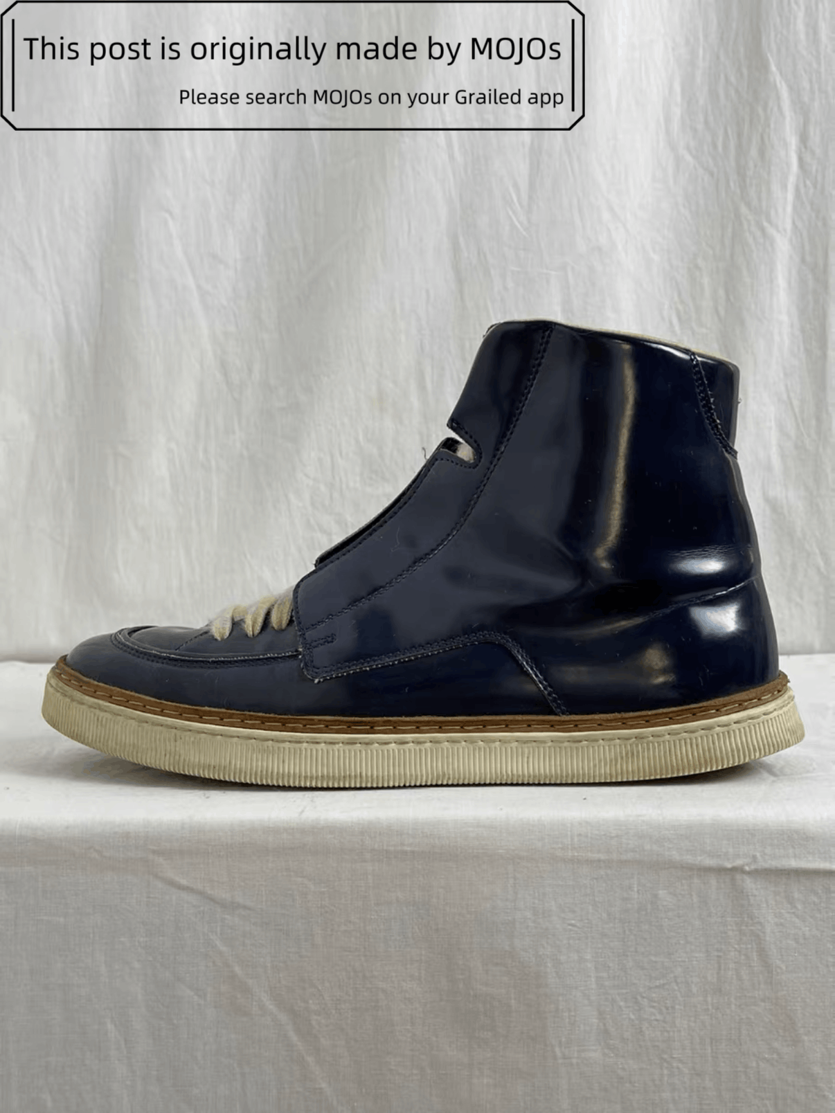 Maison Margiela Sz 41.5 Maison Margiela Patent Leather Hi-Top mojos4113 Size US 8.5 / EU 41-42 - 2 Thumbnail