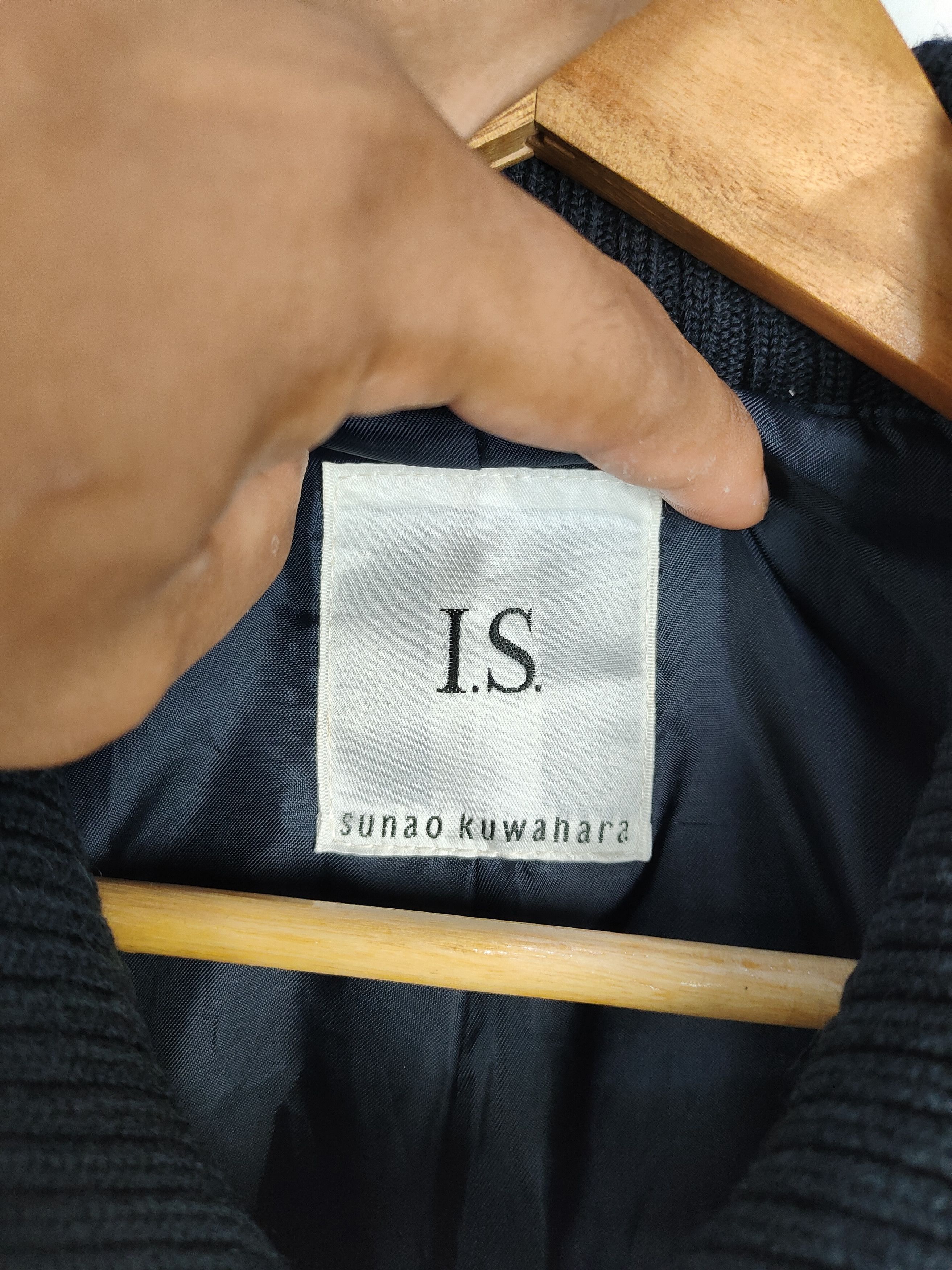 Issey Miyake × Vintage IS Sunao Kuwahara Wool Blend Knit Sleeves Hybrid Jacket Size US M / EU 48-50 / 2 - 4 Thumbnail