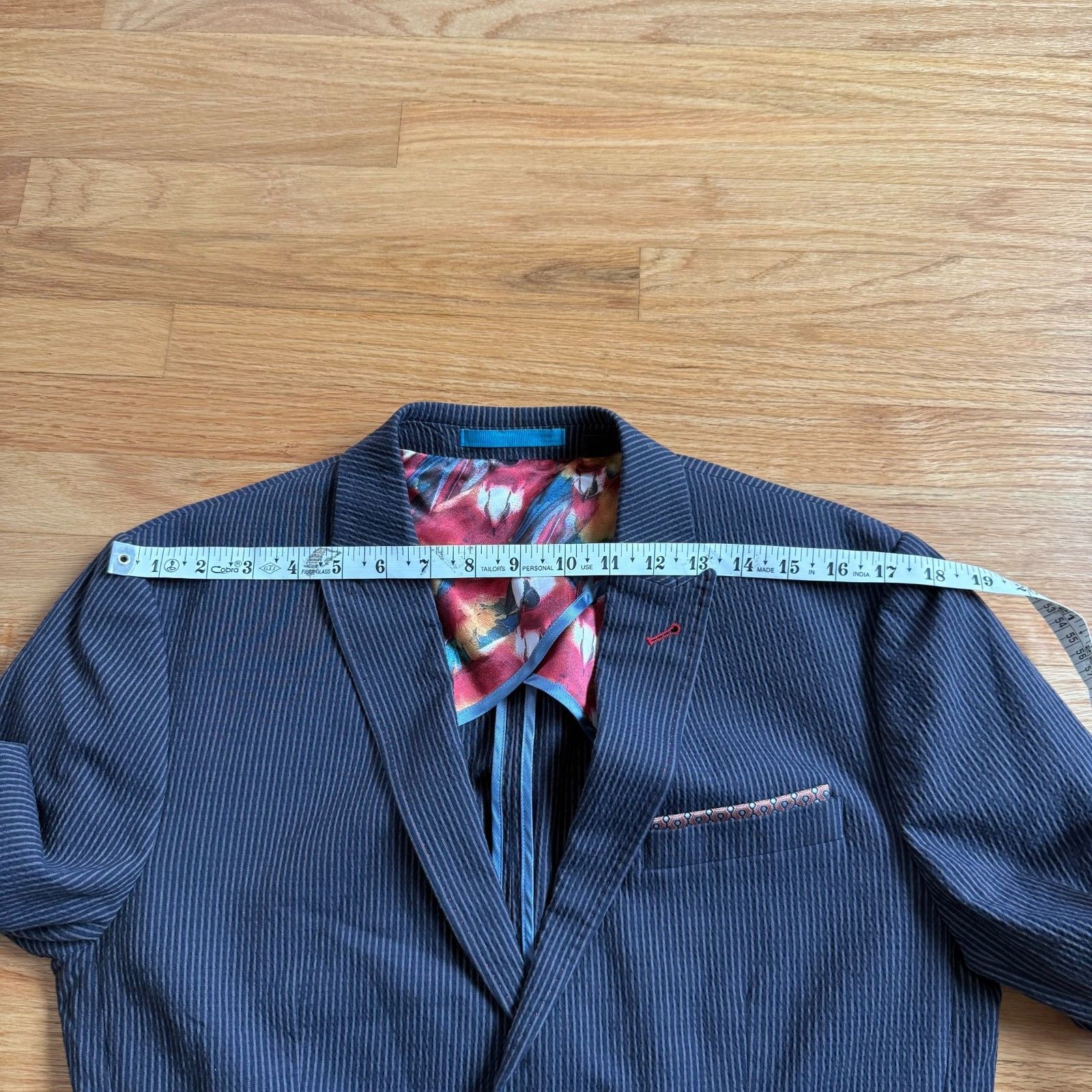 Ted Baker Ted Baker London Men's Blue Textured Blazer Size US S / EU 44-46 / 1 - 4 Thumbnail