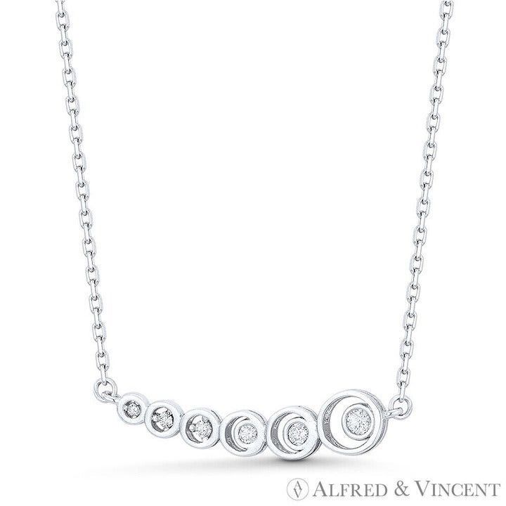 Other Curved Bar CZ Crystal Journey Pendant in 925 Sterling Silver Size ONE SIZE - 1 Preview
