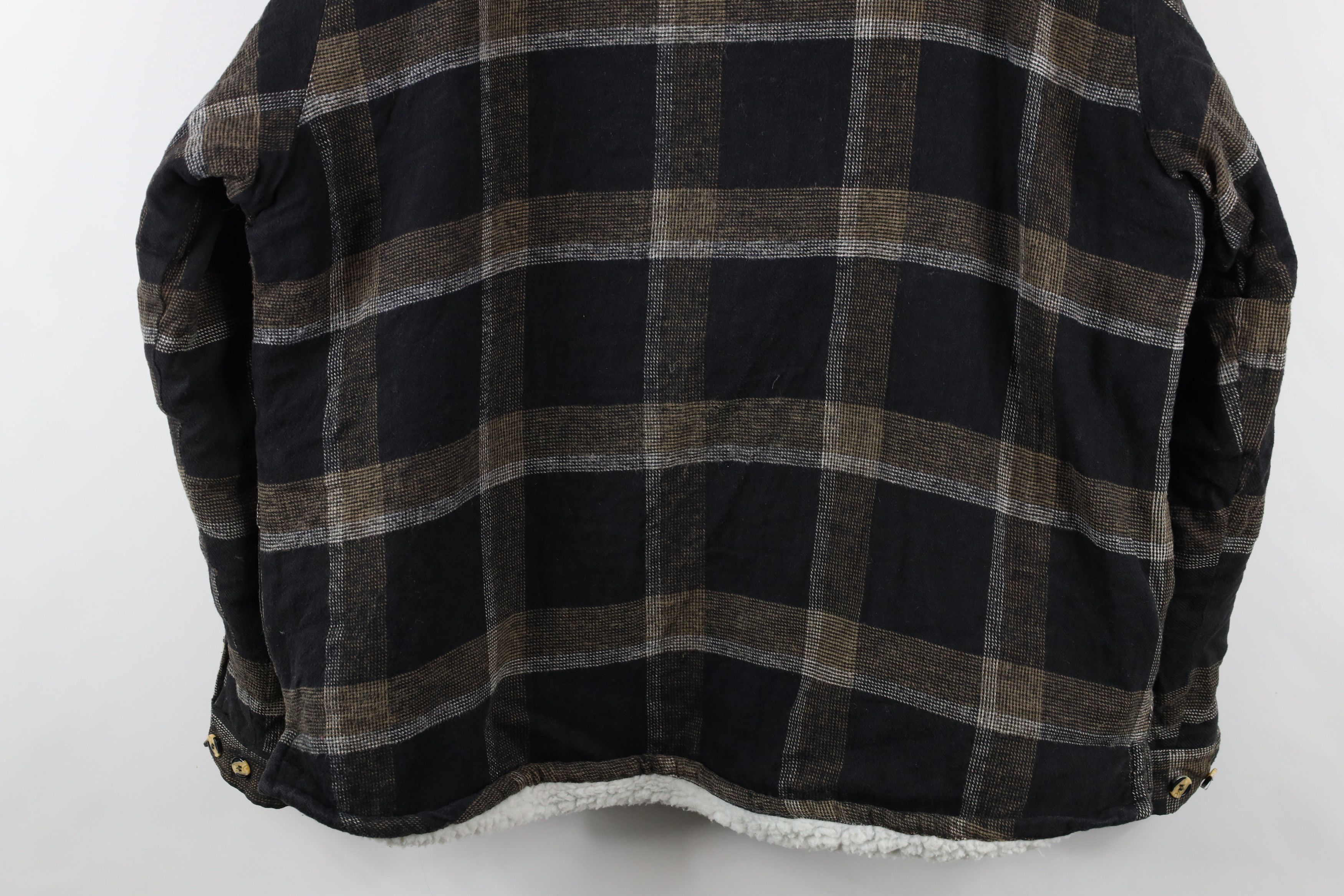 Vintage Vintage 90s Streetwear Fleece Lined Flannel Shirt Jacket Size US XL / EU 56 / 4 - 13 Thumbnail