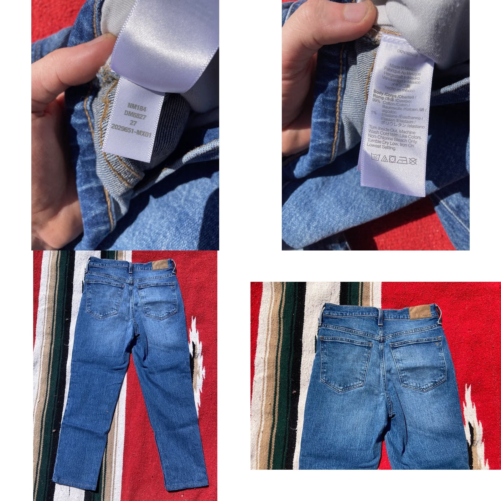 Madewell Madewell Jeans Women Size 27 Perfect Vintage Blue Denim Medium Wash Stretch Size 27" / US 4 / IT 40 - 8 Thumbnail