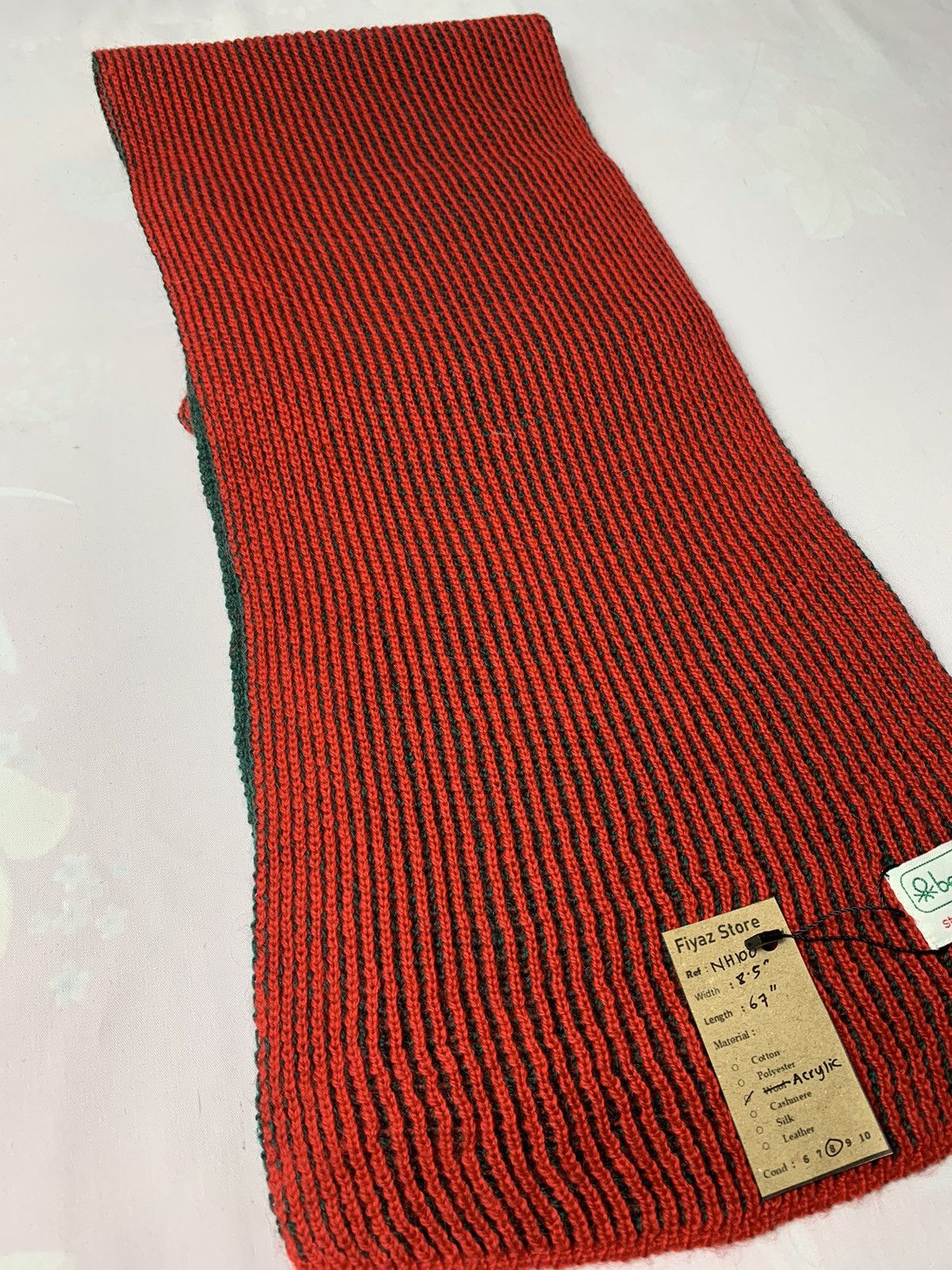 Vintage Benetton Scarf / Muffler / Neckwear Size ONE SIZE - 4 Thumbnail