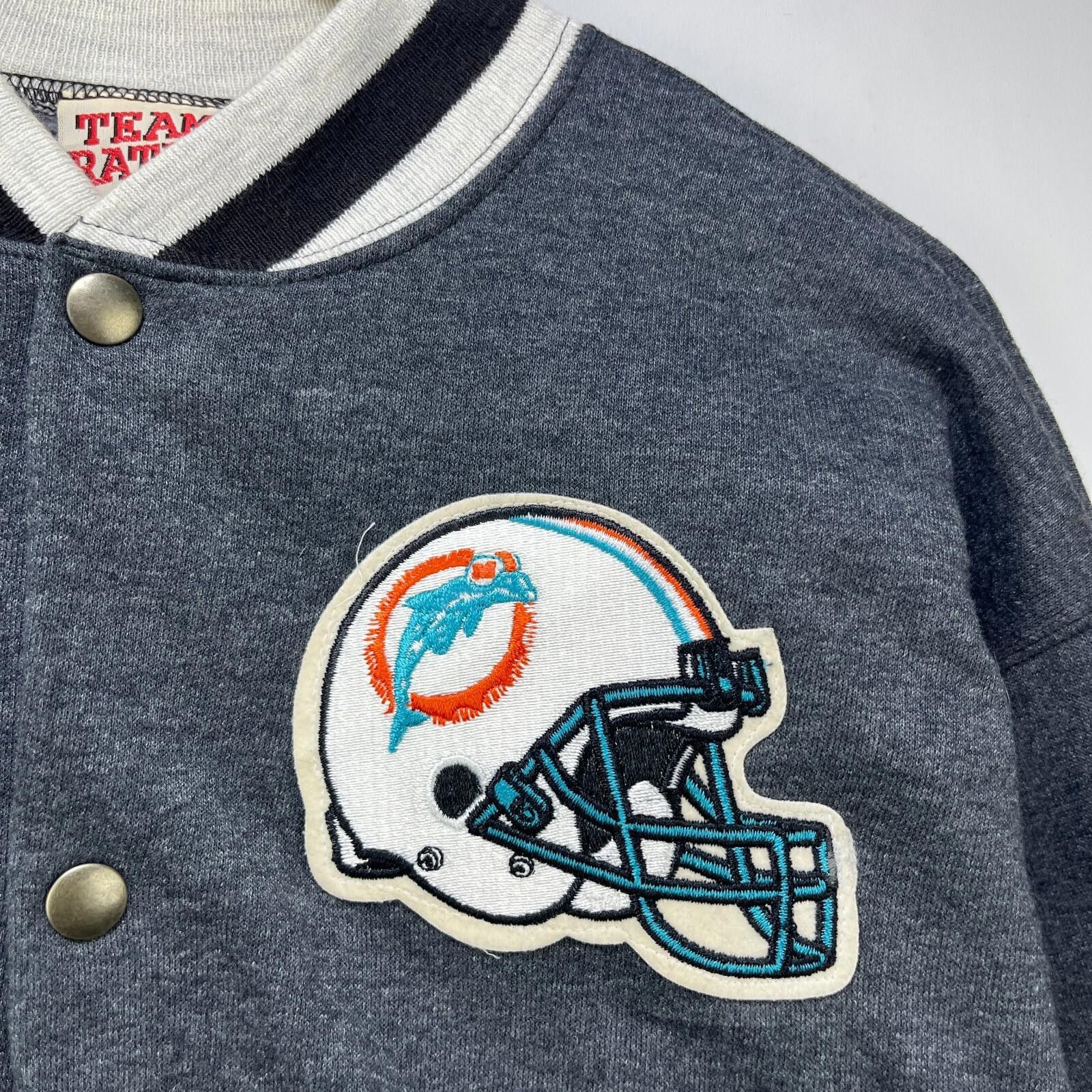Other Vintage 90s Miami Dolphins Varsity Style Jacket Sweat Medium Size ONE SIZE - 5 Thumbnail