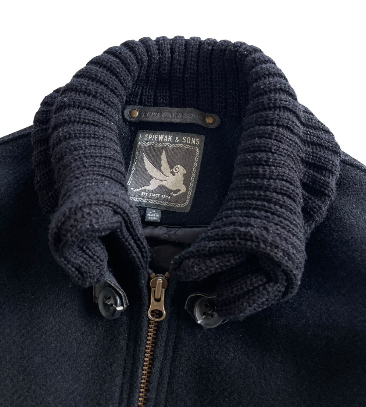 I. Spiewak And Sons Quilted Lined Wool Melton Aviator Thinsulate Jacket Size US S / EU 44-46 / 1 - 5 Thumbnail