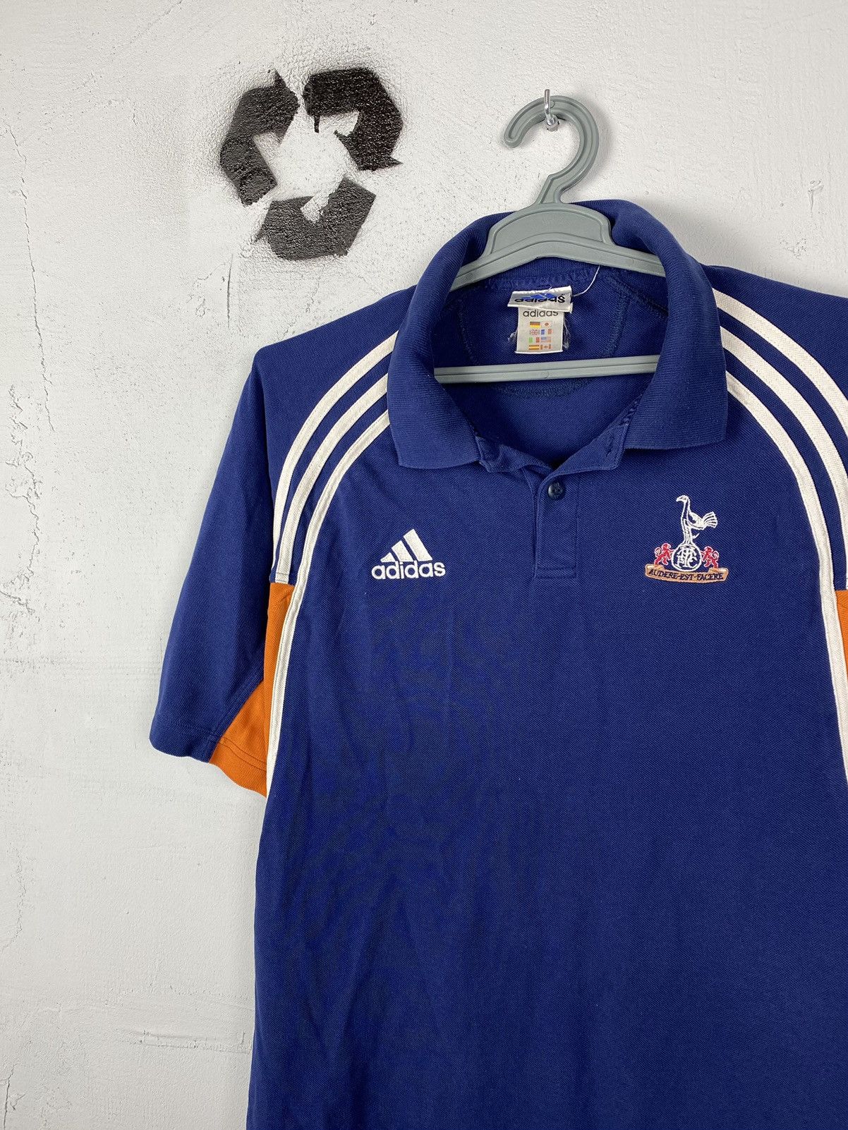 Pre-owned Adidas X Soccer Jersey Vintage 90's Adidas Tottenham Hotspur Polo Shirt In Multicolor