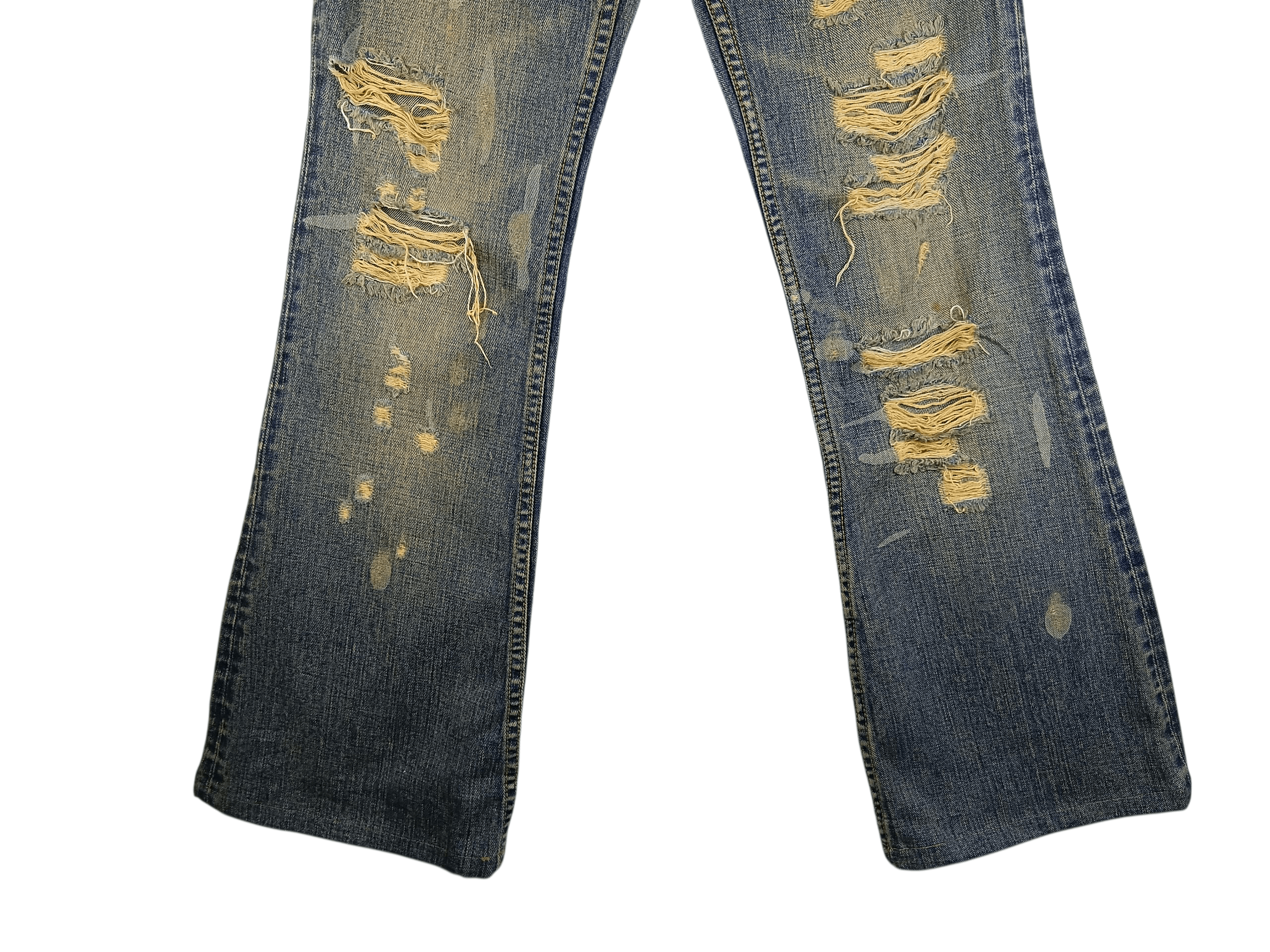 Tornado Mart Vintage Tornado Mart Japan Distressed Flare Jeans Size US 30 / EU 46 - 4 Thumbnail