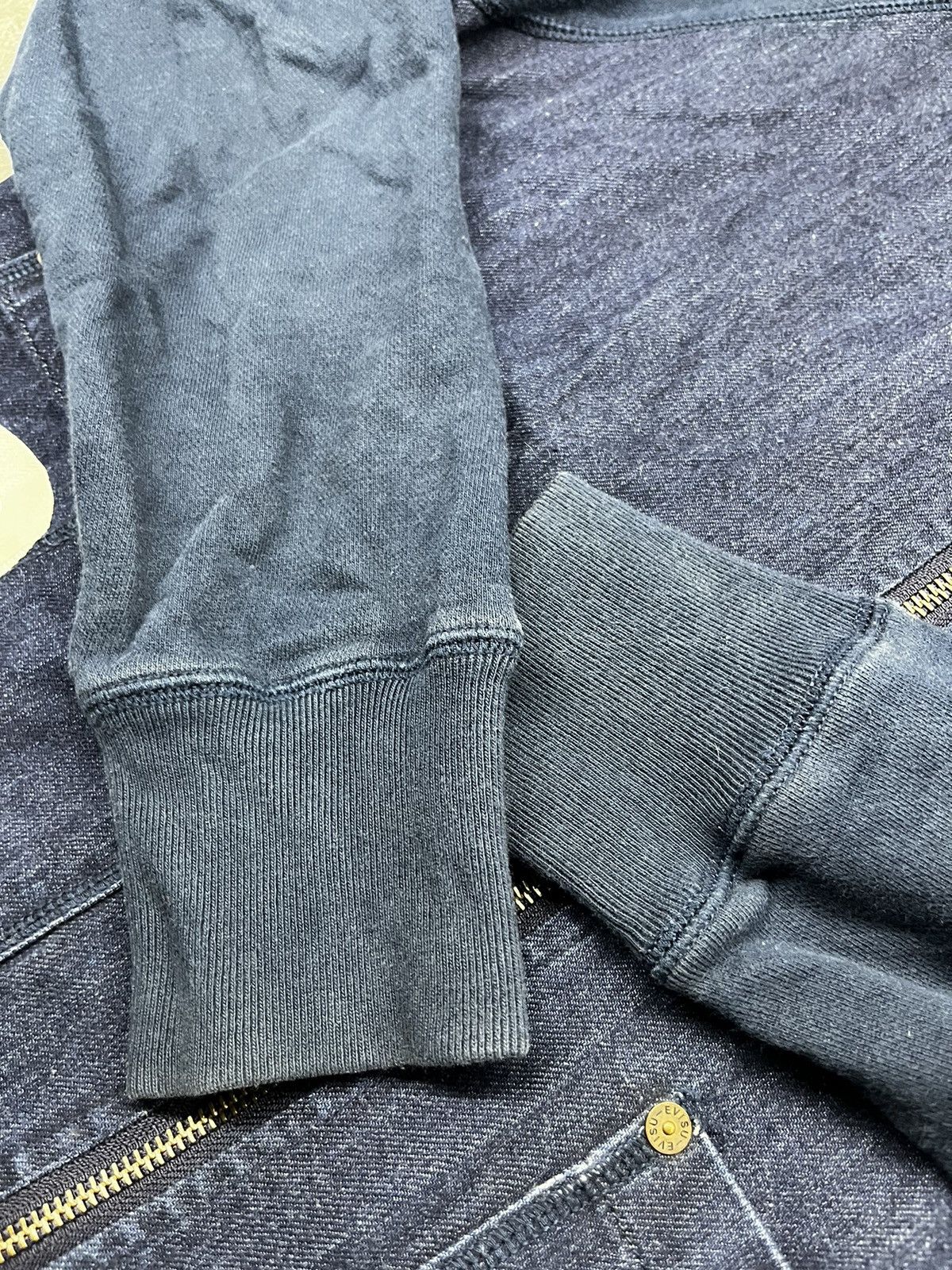 Evisu × Japanese Brand Vintage Navy Blue Denim Jeans Zip Sweatshirt Hoodie Evisu Size US M / EU 48-50 / 2 - 11 Thumbnail