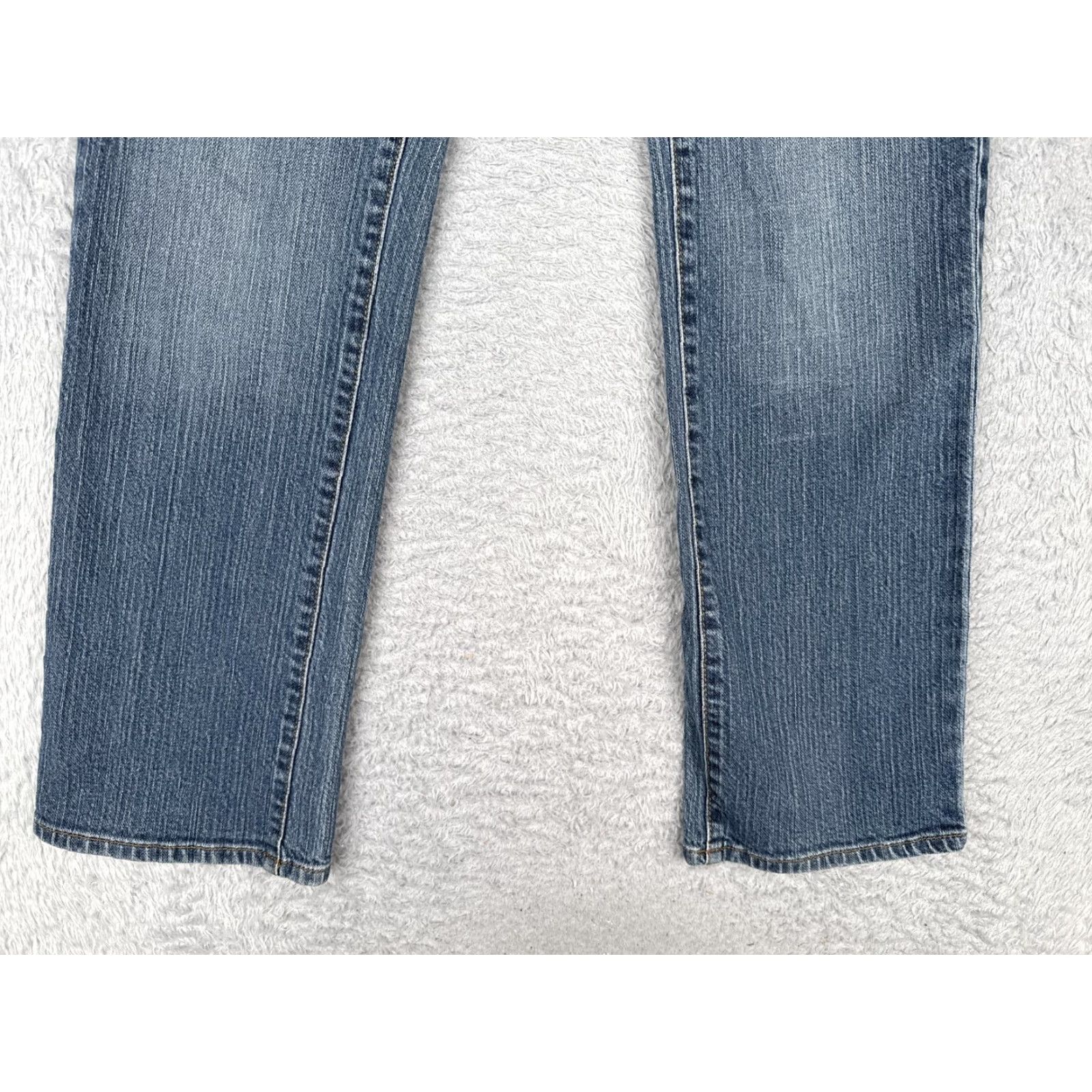 Stampd Stamp 10 Jeans Women Straight Leg Blue 10 Medium Wash Cotton Spandex 29in Inseam Regular 30" Waist 5-Pocket Zip 99% Cotton Size 32" / US 10 / IT 46 - 2 Thumbnail