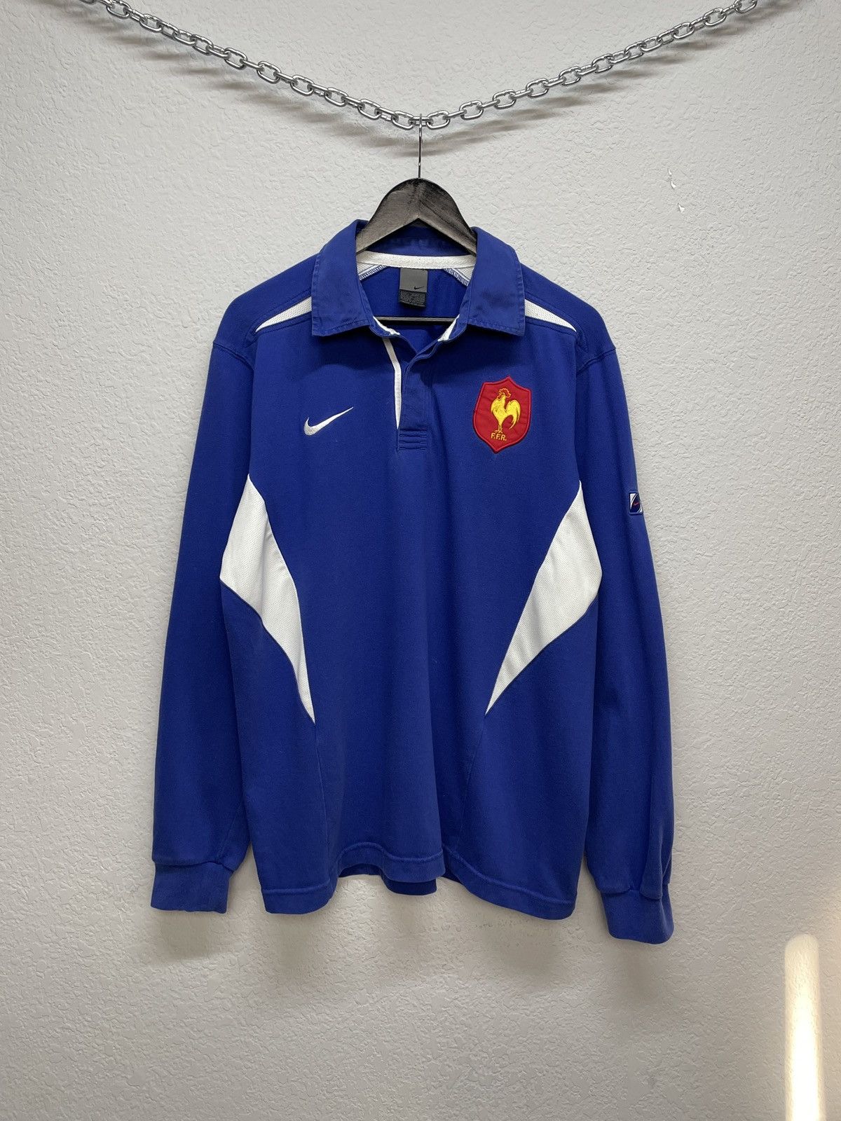 00s NIKE France rugbyフランス代表 ジャケットブルードローコ 00s NIKE France rugbyフランス代表 ジャケットブルードローコ