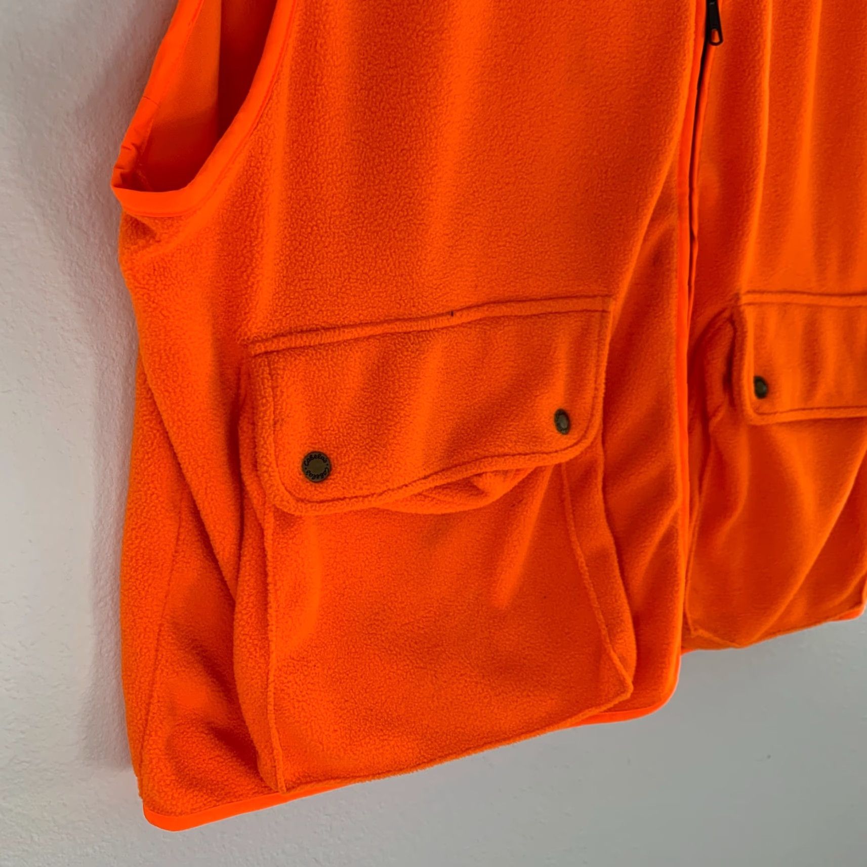 Vintage VINTAGE Cabela's Hunting Orange Hi Viz Fleece Liner Zip Vest Mens XL Shirt Orange 90s Mens Size US XL / EU 56 / 4 - 3 Thumbnail