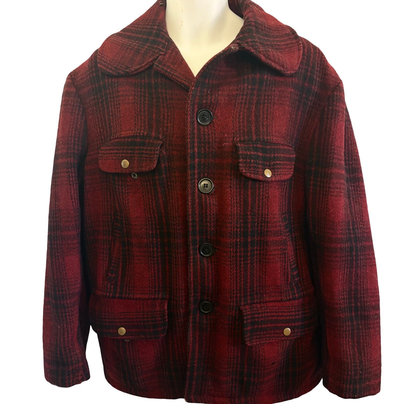Carter's H W Carter & Sons Vintage Buffalo Plaid Coat Size Large Size US L / EU 52-54 / 3 - 1 Thumbnail