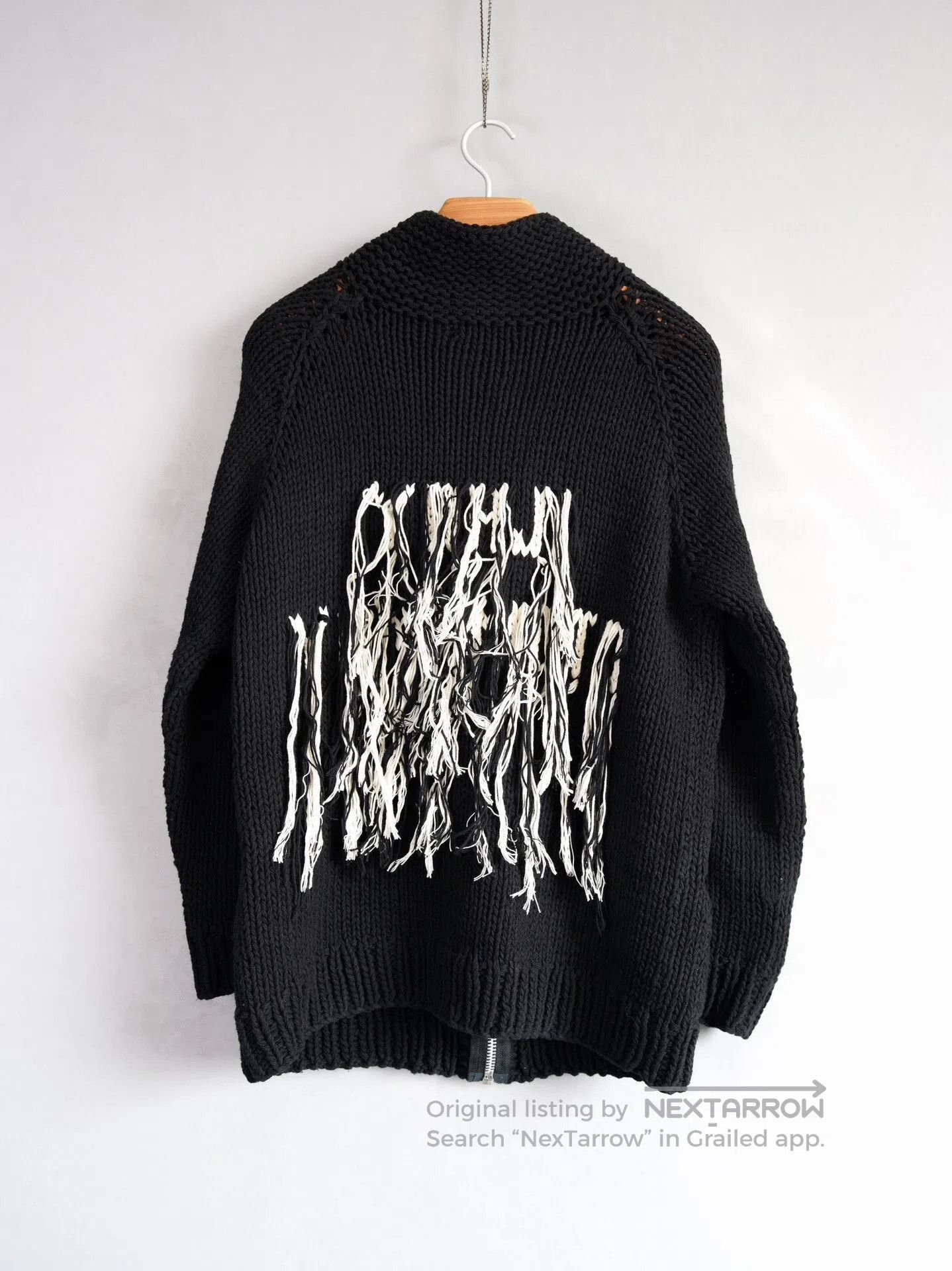 Yohji Yamamoto Yohji Yamamoto 18AW Hand-Knit Fringe Sweater. Size US L / EU 52-54 / 3 - 1 Thumbnail