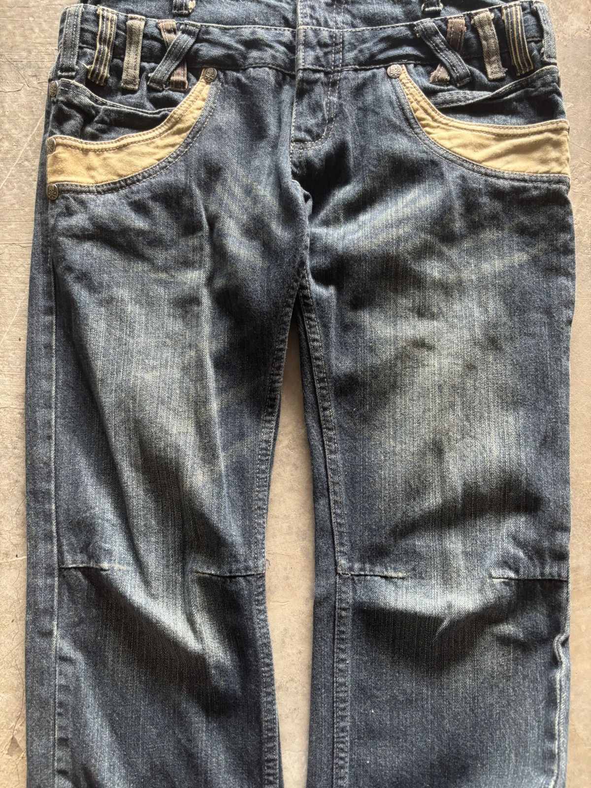 Hysteric Glamour SICK DOUBLE WAIST JAPANESE DENIM SKULL BUTTON Size US 32 / EU 48 - 11 Thumbnail