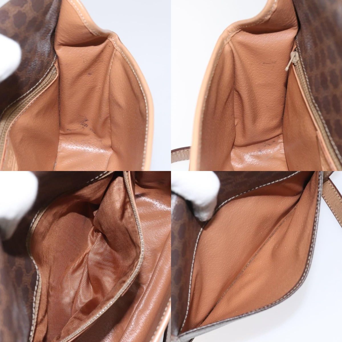 Celine CELINE Macadam Canvas Circle Shoulder Bag Pvc Leather Brown Size ONE SIZE - 12 Thumbnail
