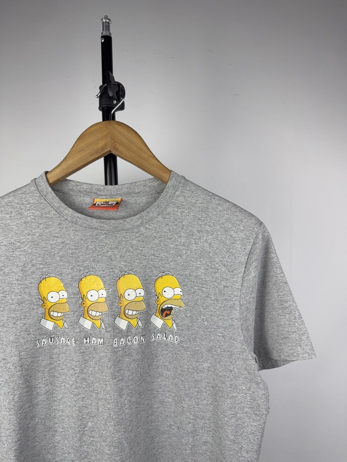 The Simpsons Vintage The Simpsons Homer Graphic Tee Shirt Grey Cartoon Size US M / EU 48-50 / 2 - 2 Thumbnail