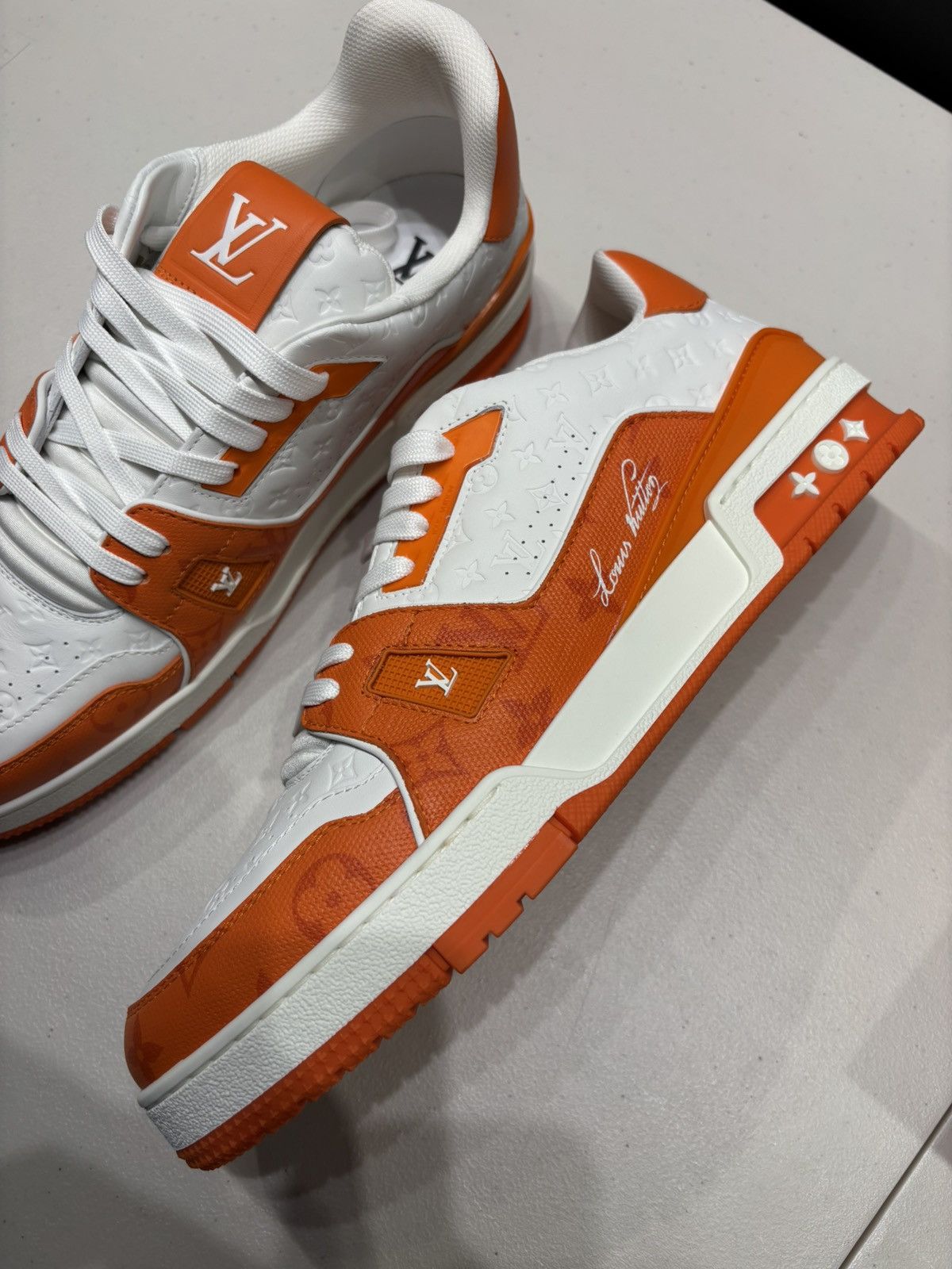 Louis Vuitton Louis Vuitton Orange Trainer Sneakers Size US 10 / EU 43 - 7 Thumbnail