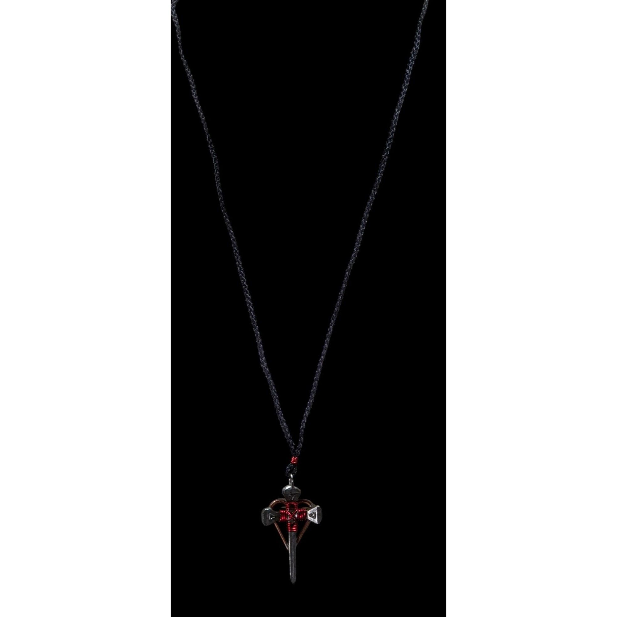 Other Handmade Nail Cross Necklace With Heart Wire Wrapped Size ONE SIZE - 3 Thumbnail