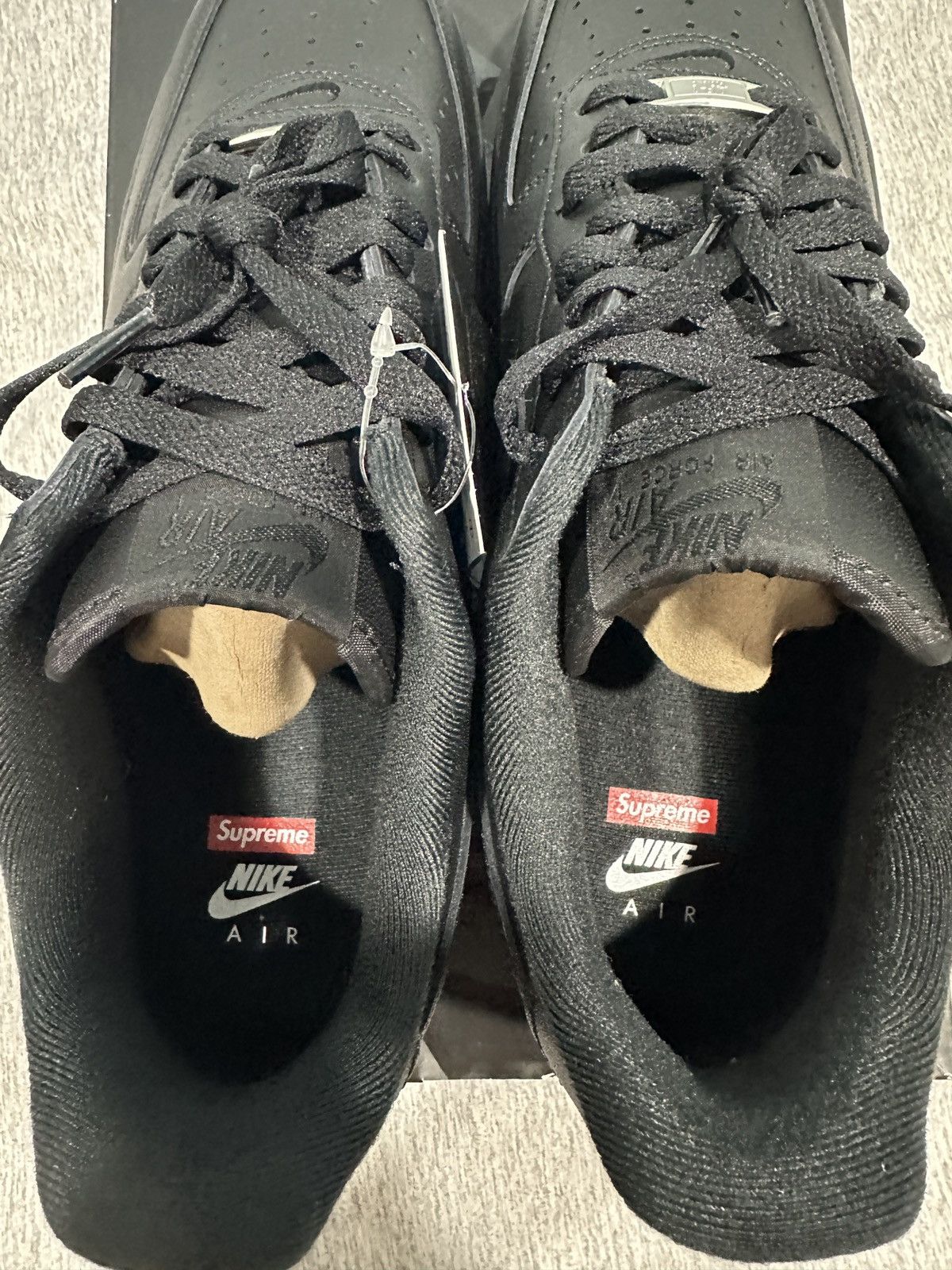 Nike × Supreme SZ 11 US MEN, 12.5 Wmn Nike Air Force 1 Low Supreme Black Size US 11 / EU 44 - 8 Thumbnail