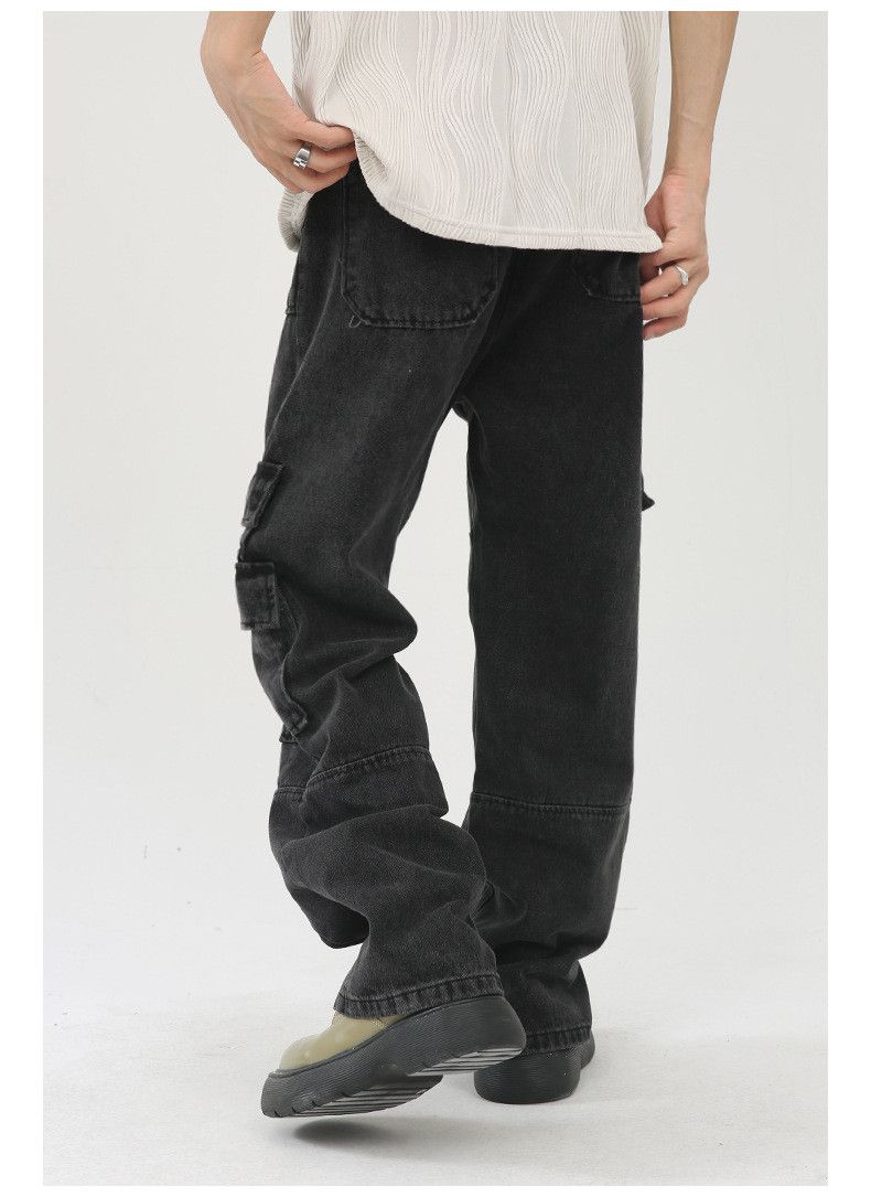 Japanese Brand × Jean Street retro washed loose wide-leg cargo jeans Size US 32 / EU 48 - 5 Thumbnail