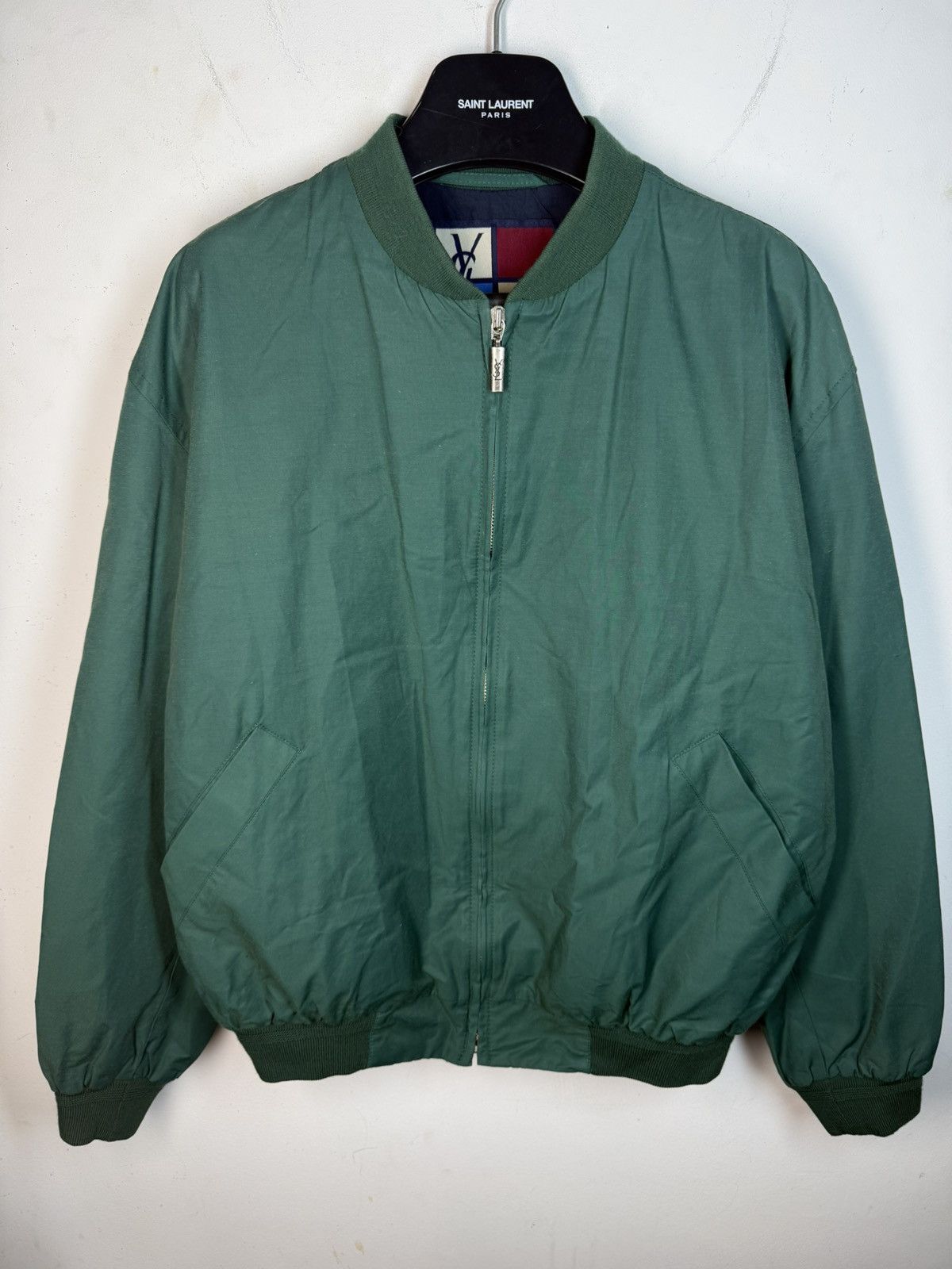 Yves Saint Laurent Green 90s YSL Bomber Vintage Jacket Yves Saint Laurent Size US M / EU 48-50 / 2 - 23 Thumbnail