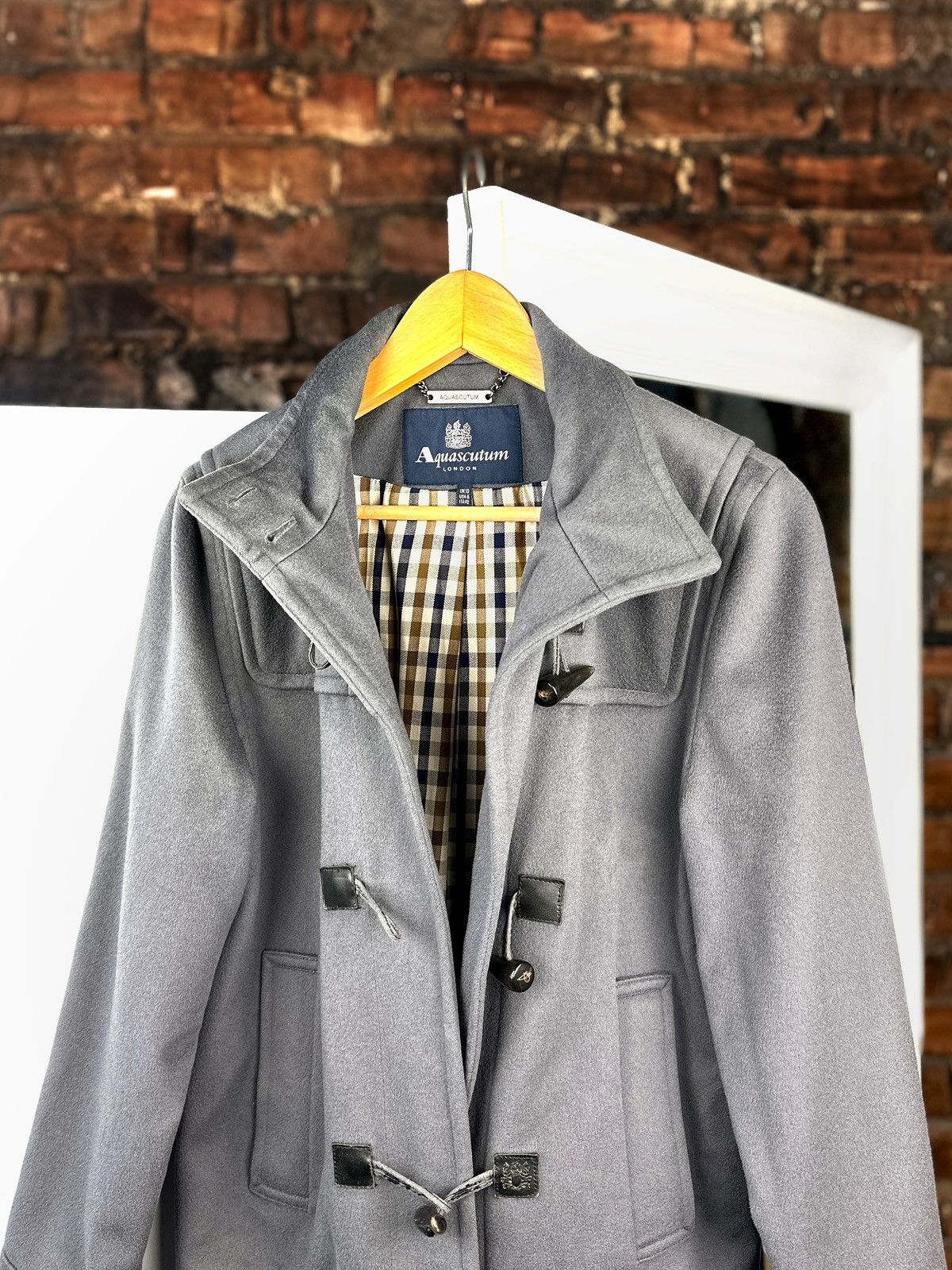 Aquascutum Women’s Aquascutum Grey Wool Duffle Coat — Made in UK Size M / US 6-8 / IT 42-44 - 4 Thumbnail