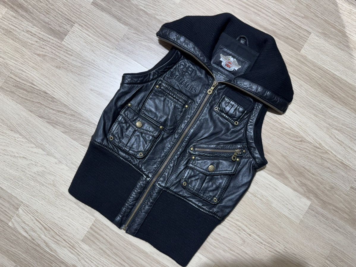 Harley Davidson Harley Davidson Leather vest jacket XS Size XS / US 0-2 / IT 36-38 - 2 Thumbnail