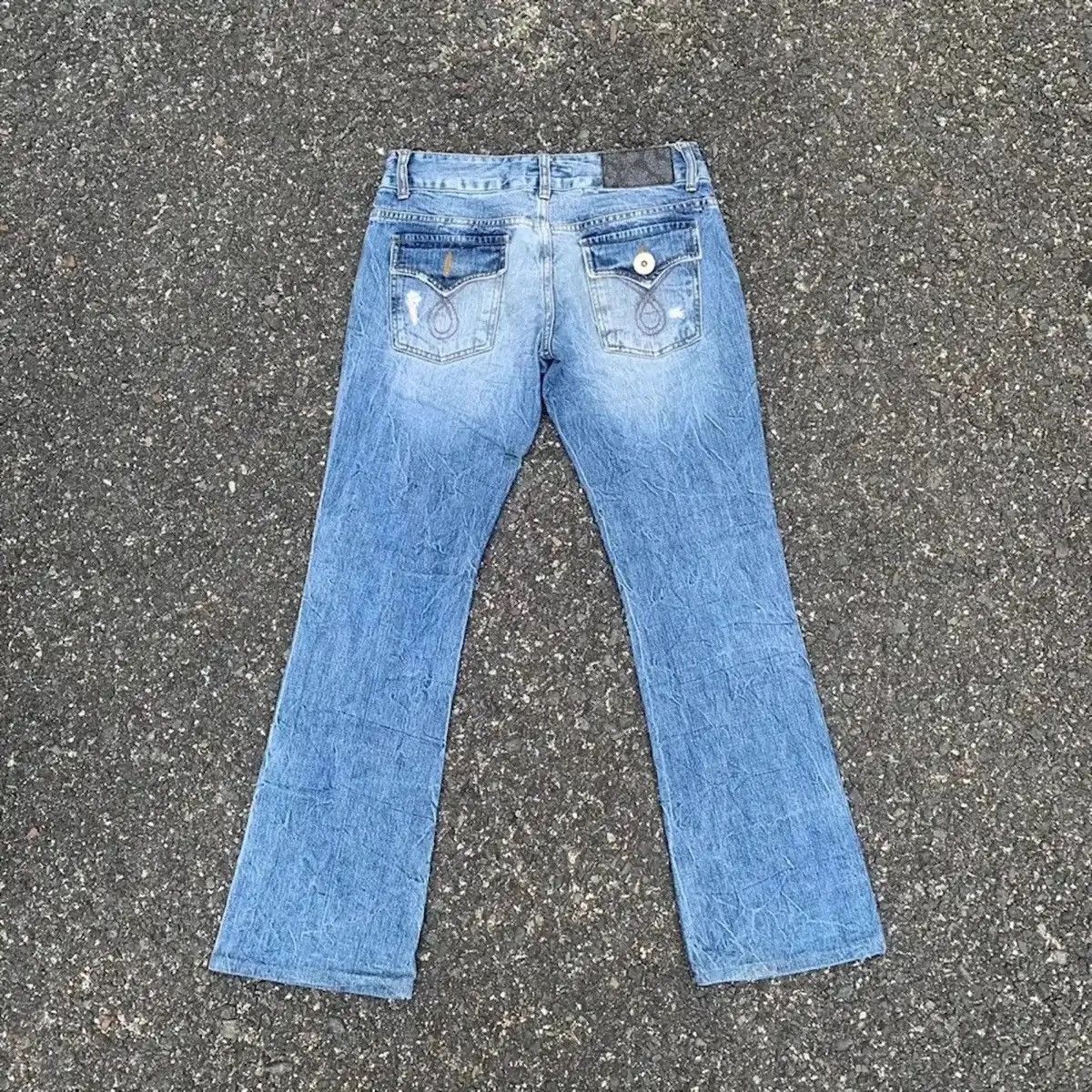 Japanese Brand FLARE/BOOTCUT 💥 VINTAGE VENCE JEANS DISTRESSED DENIM PANTS Size US 28 / EU 44 - 11 Thumbnail