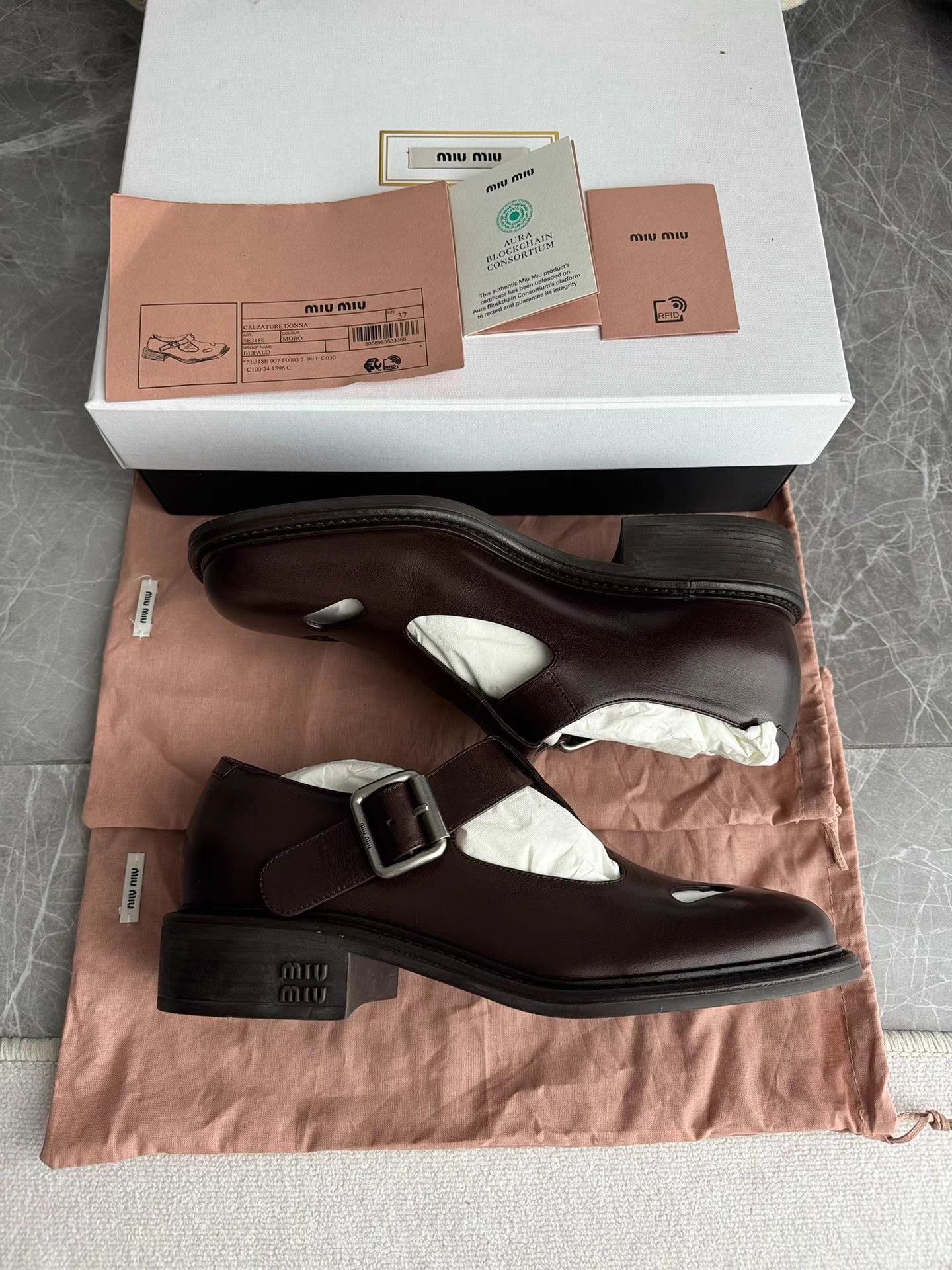Miu Miu MiuMiu Cutout Mary Jane T-Strap Platform Shoes K6 Size US 7 / IT 37 - 3 Thumbnail